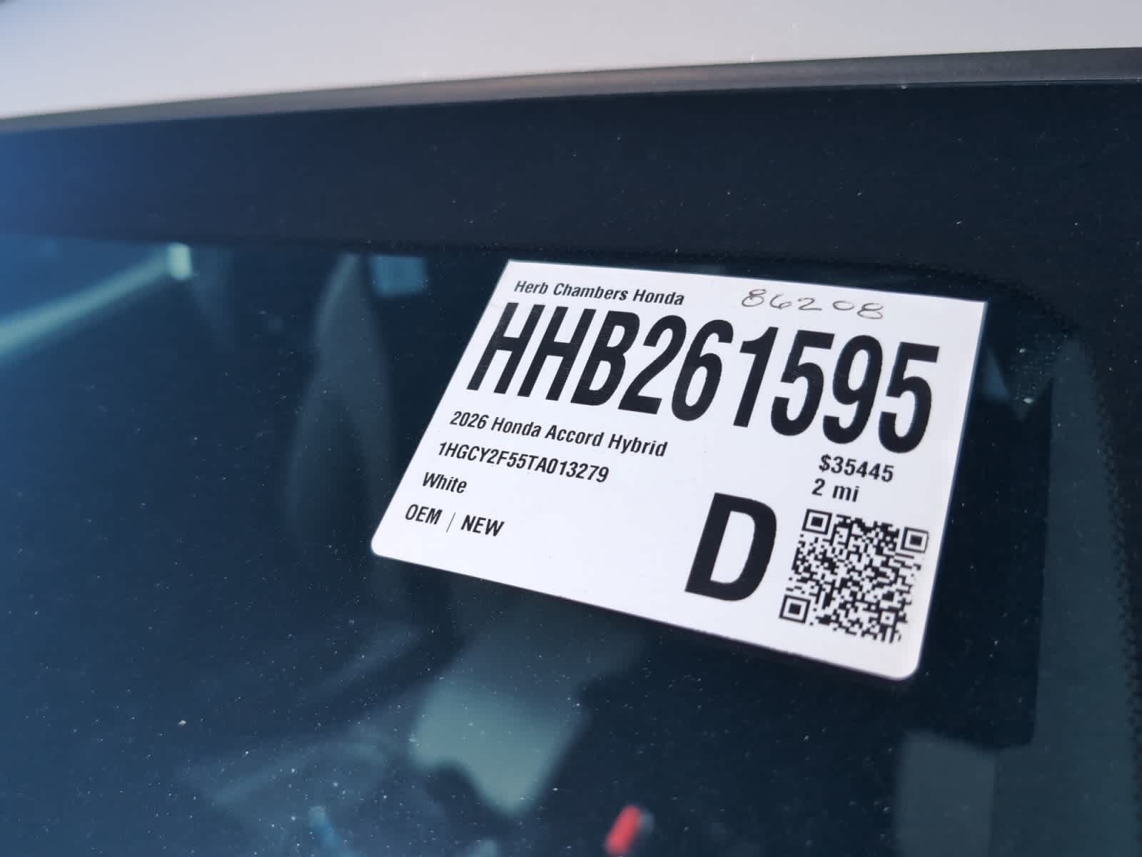 new 2026 Honda Accord Hybrid car, priced at $35,445