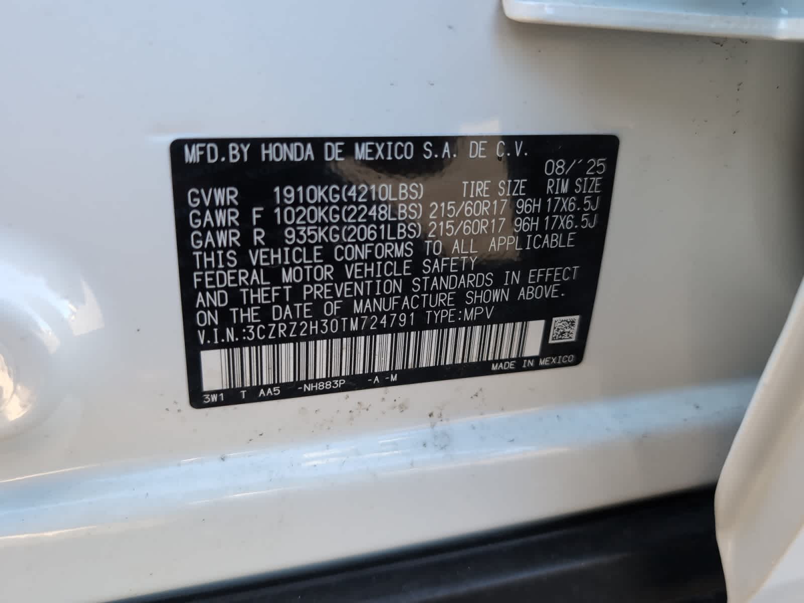 new 2026 Honda HR-V car, priced at $29,605