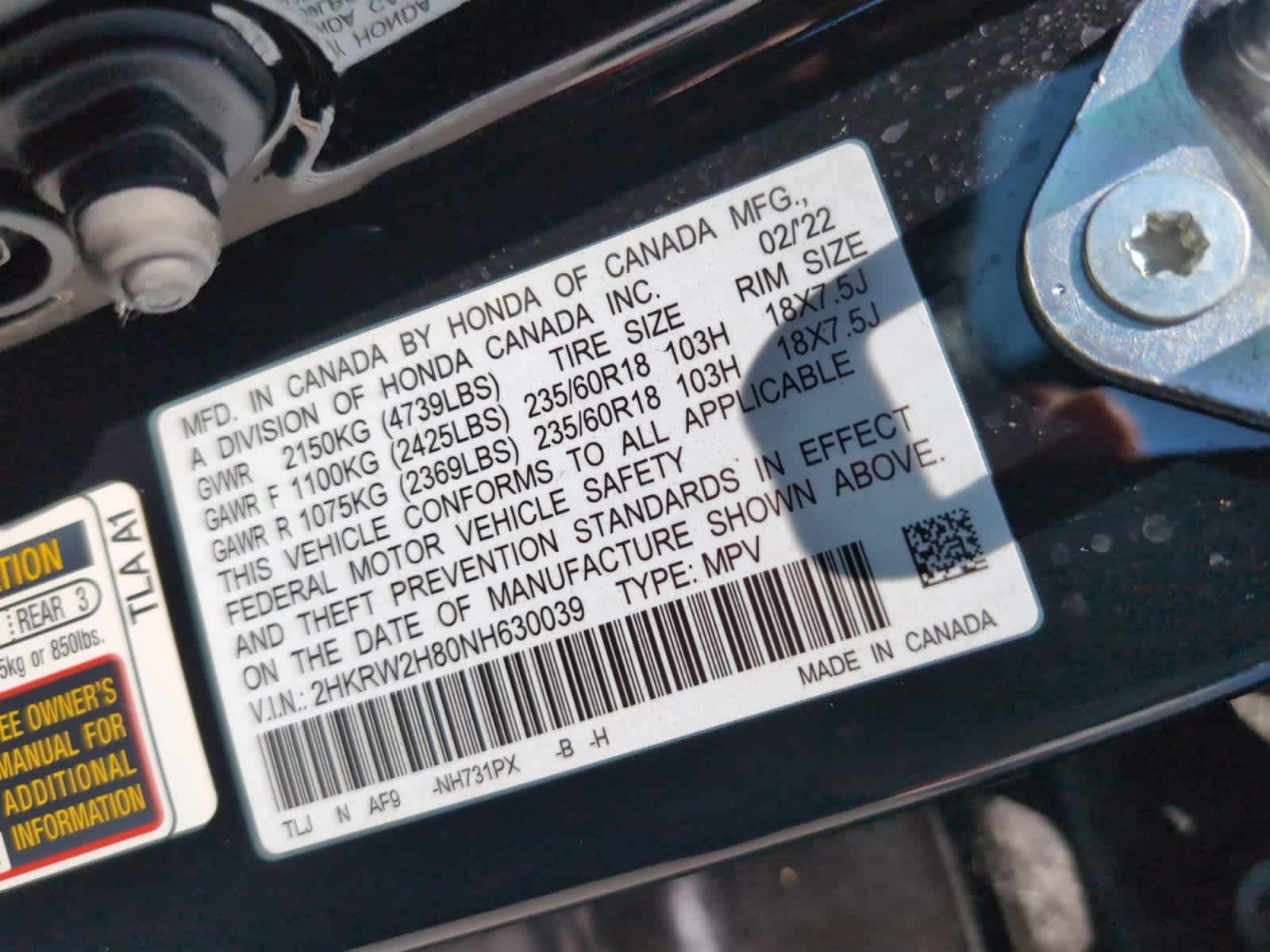 used 2022 Honda CR-V car, priced at $21,490