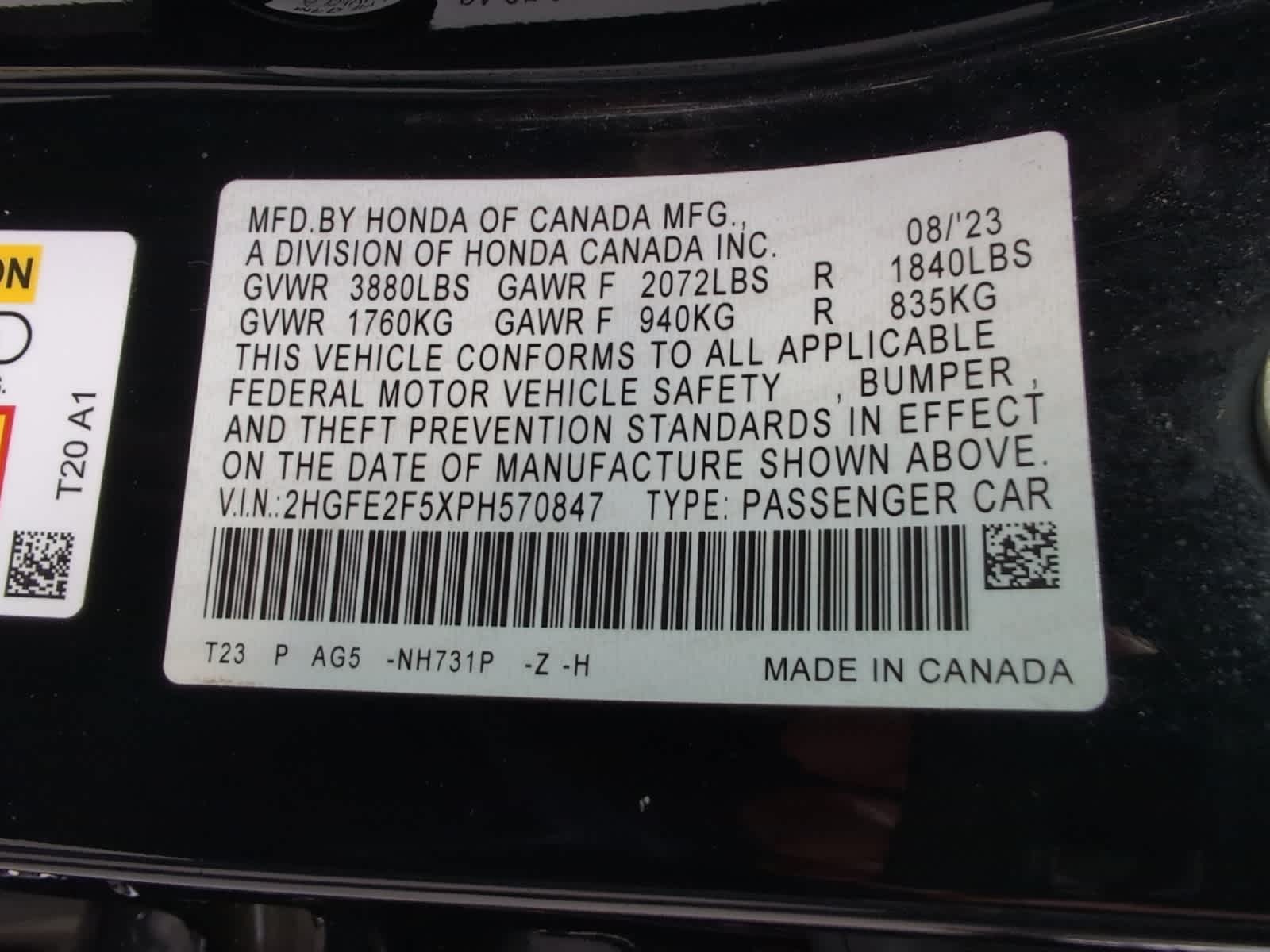 used 2023 Honda Civic car, priced at $23,298