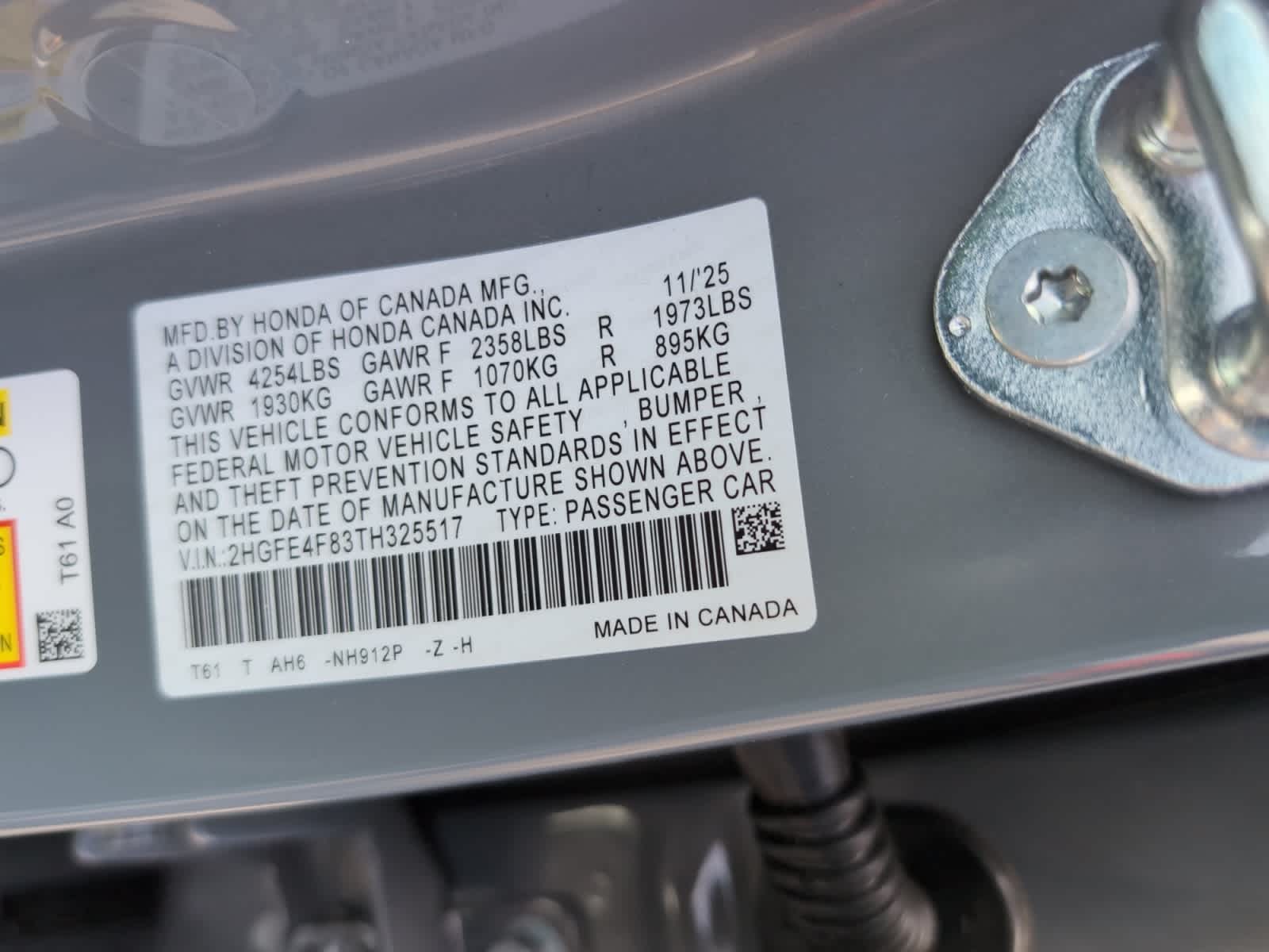 new 2026 Honda Civic Hybrid car, priced at $30,945