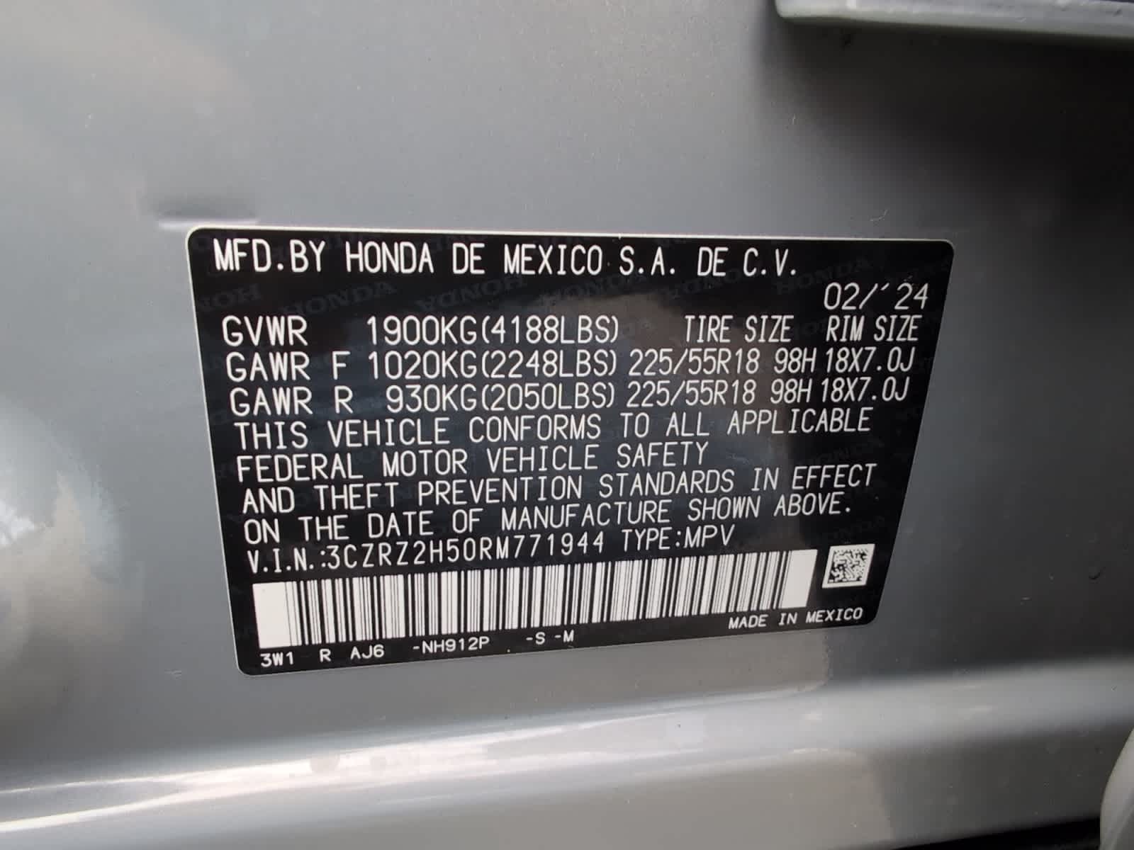 used 2024 Honda HR-V car, priced at $28,100