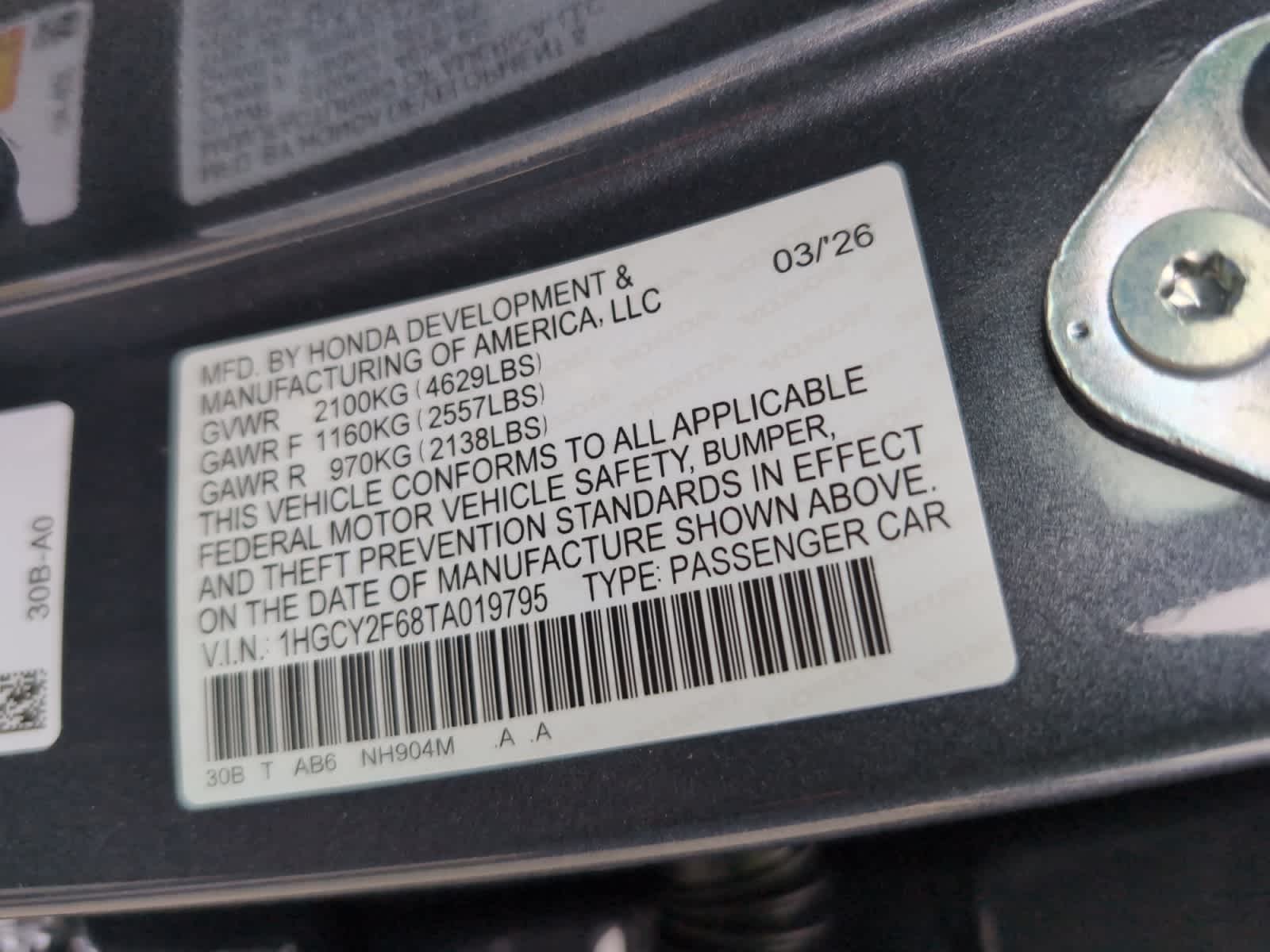new 2026 Honda Accord Hybrid car, priced at $36,290