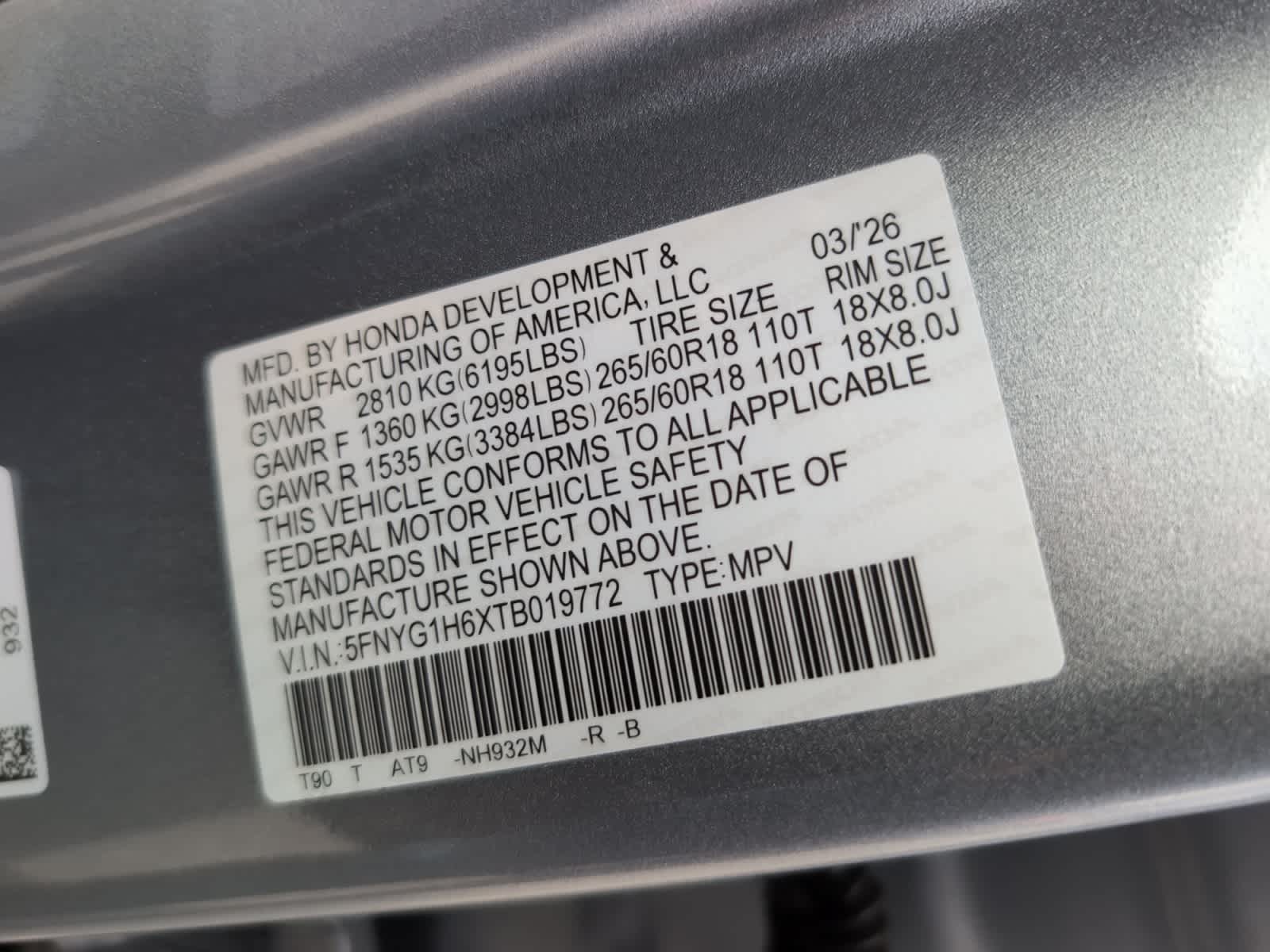 new 2026 Honda Pilot car, priced at $51,890