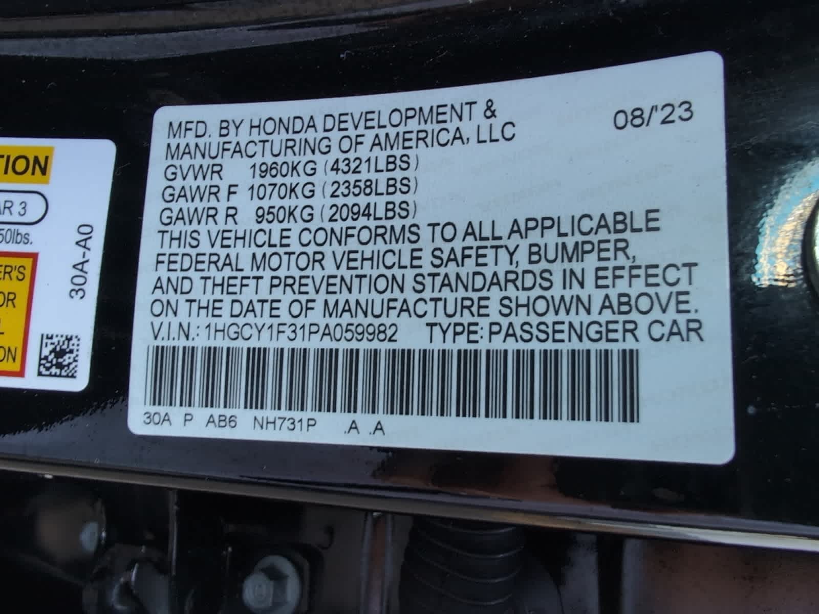 used 2023 Honda Accord car, priced at $23,704