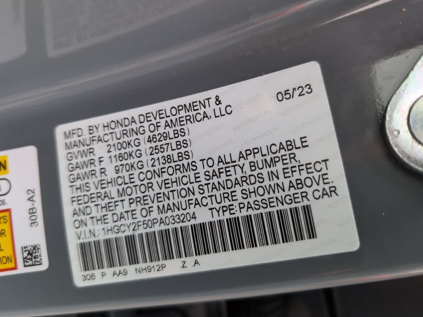 used 2023 Honda Accord Hybrid car, priced at $26,569