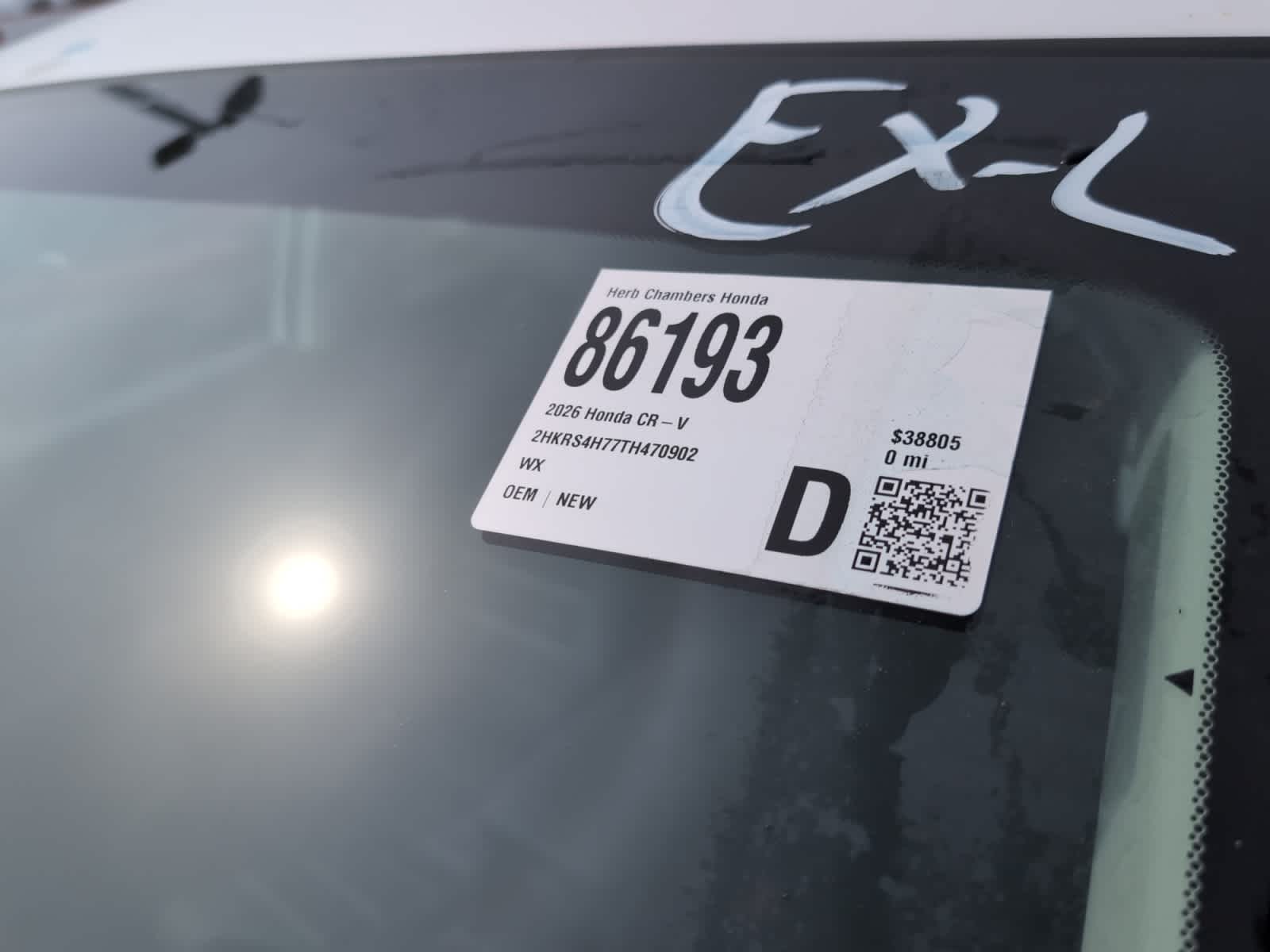 new 2026 Honda CR-V car, priced at $38,805