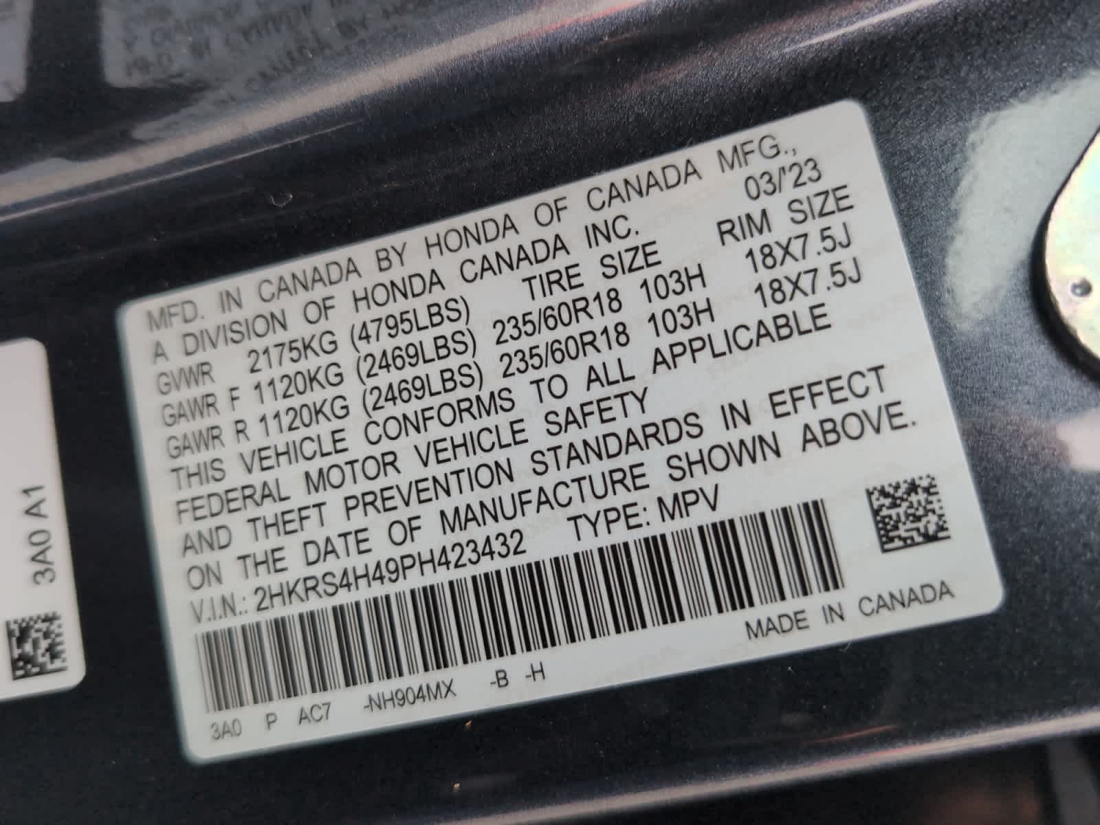 used 2023 Honda CR-V car, priced at $28,876