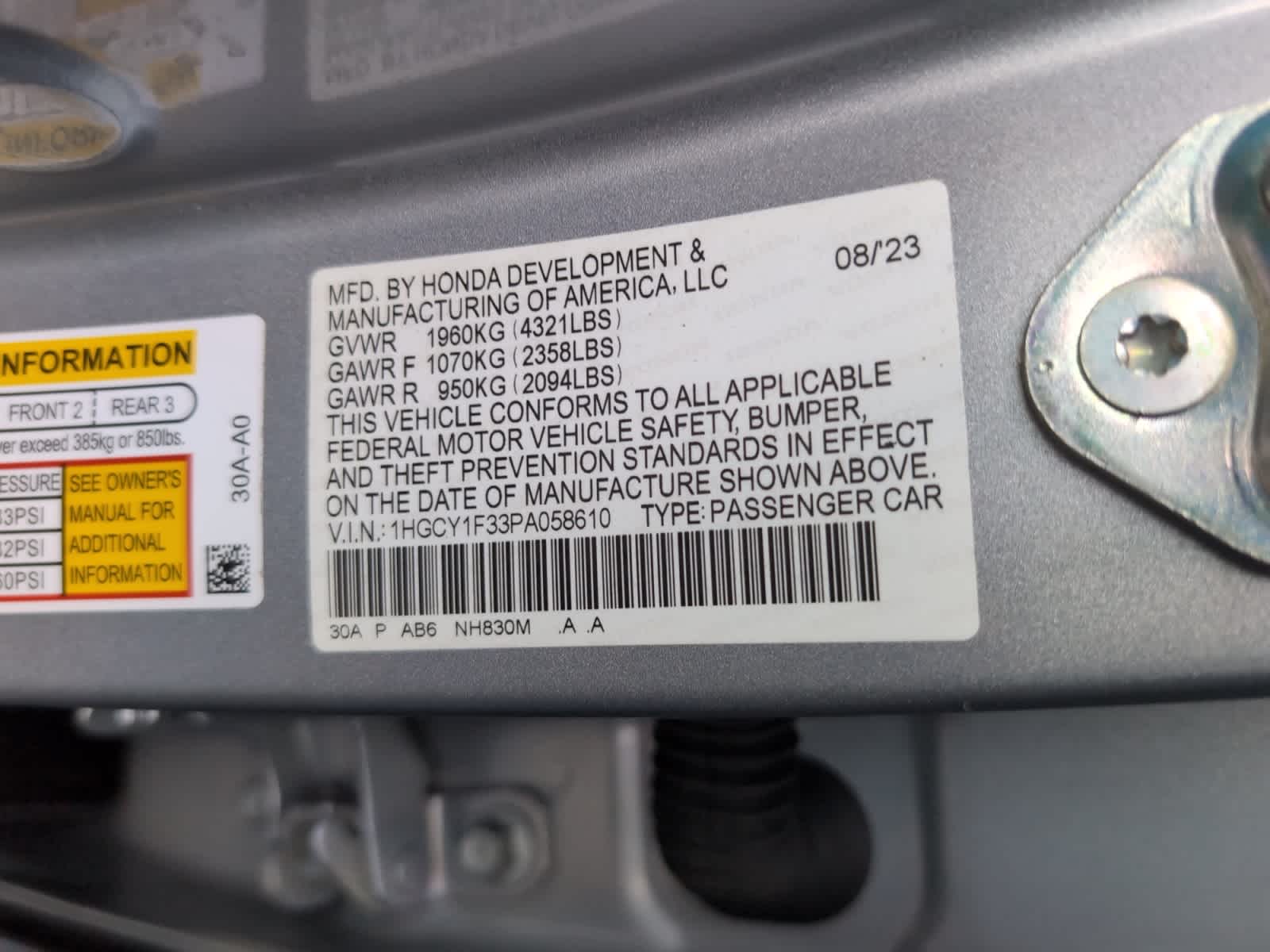 used 2023 Honda Accord car, priced at $24,498