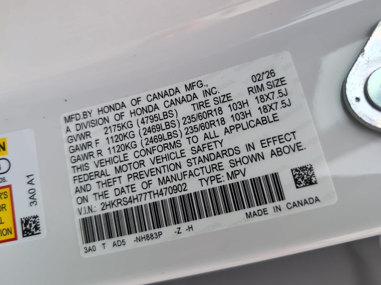 new 2026 Honda CR-V car, priced at $38,805