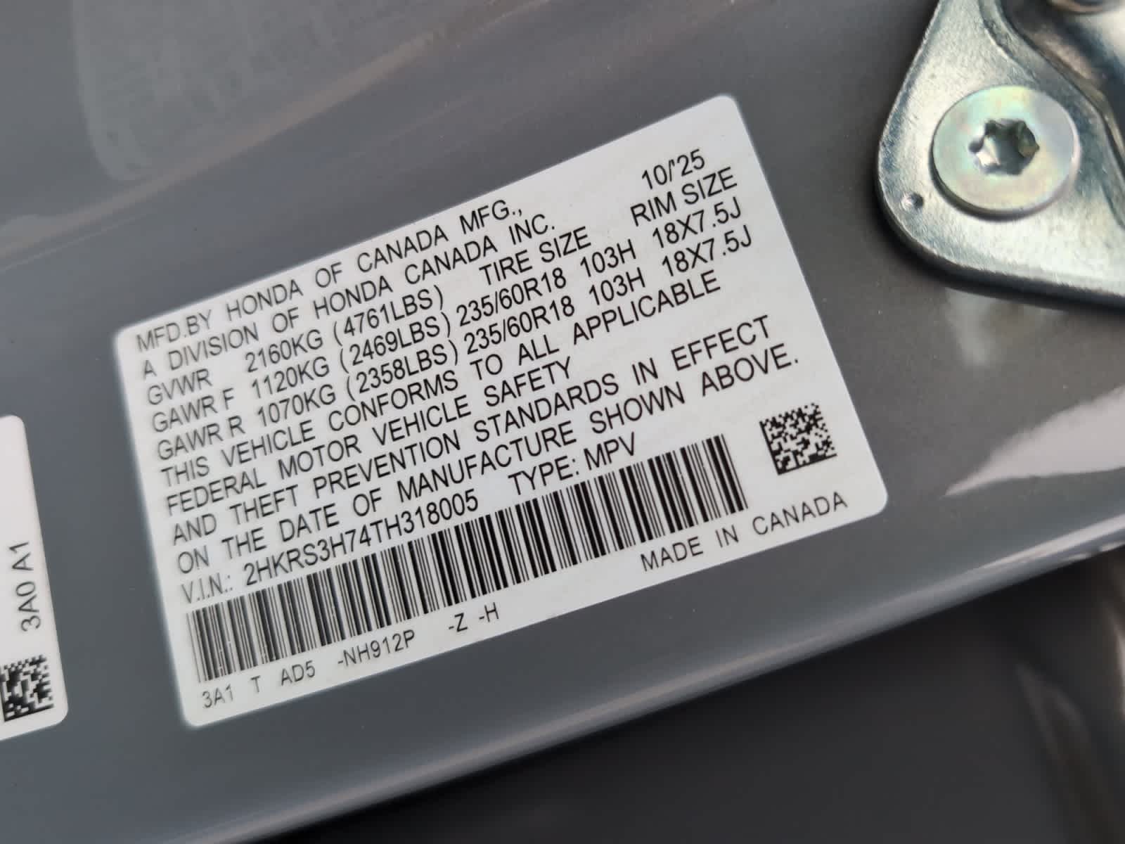 new 2026 Honda CR-V car, priced at $37,305