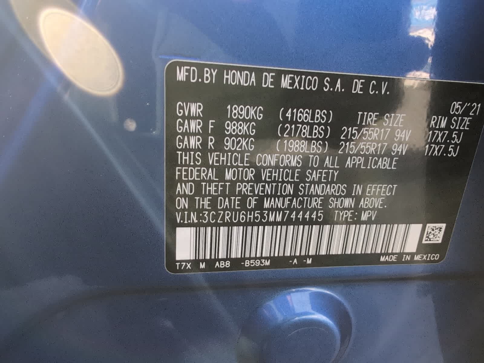 used 2021 Honda HR-V car, priced at $18,248