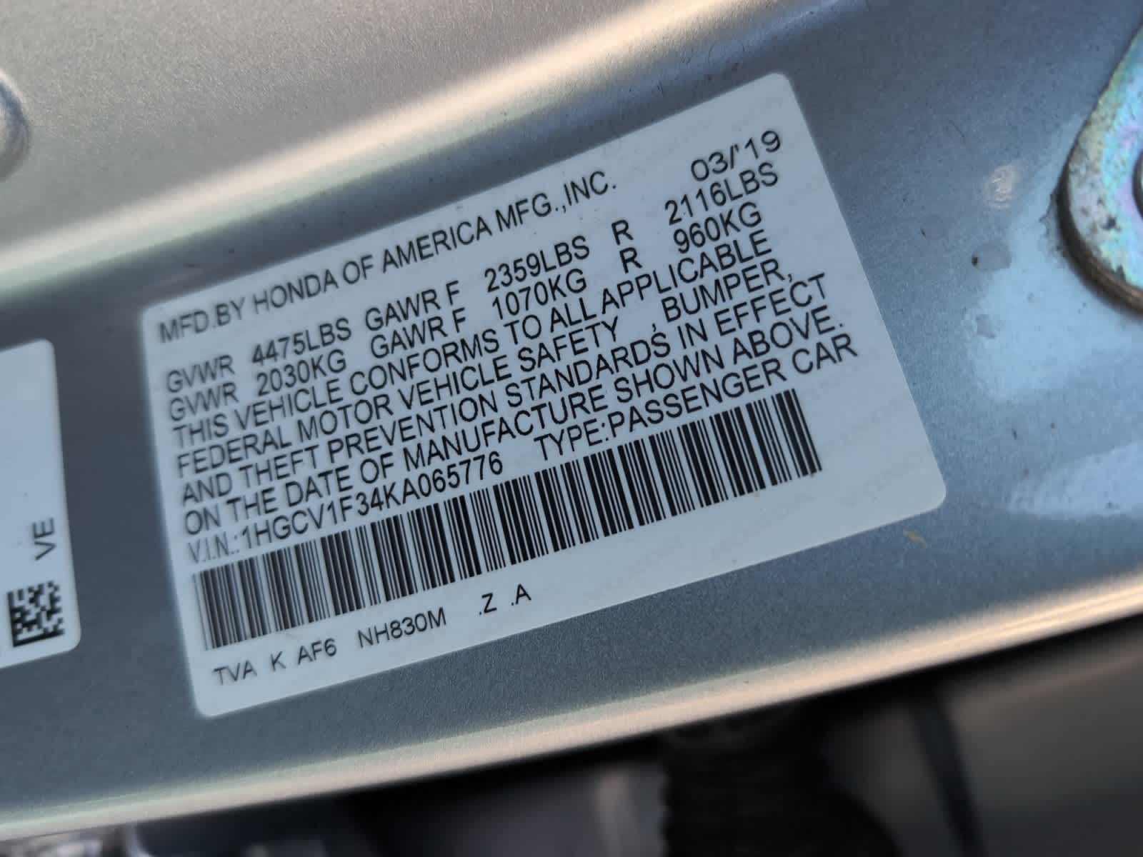 used 2019 Honda Accord car, priced at $21,348