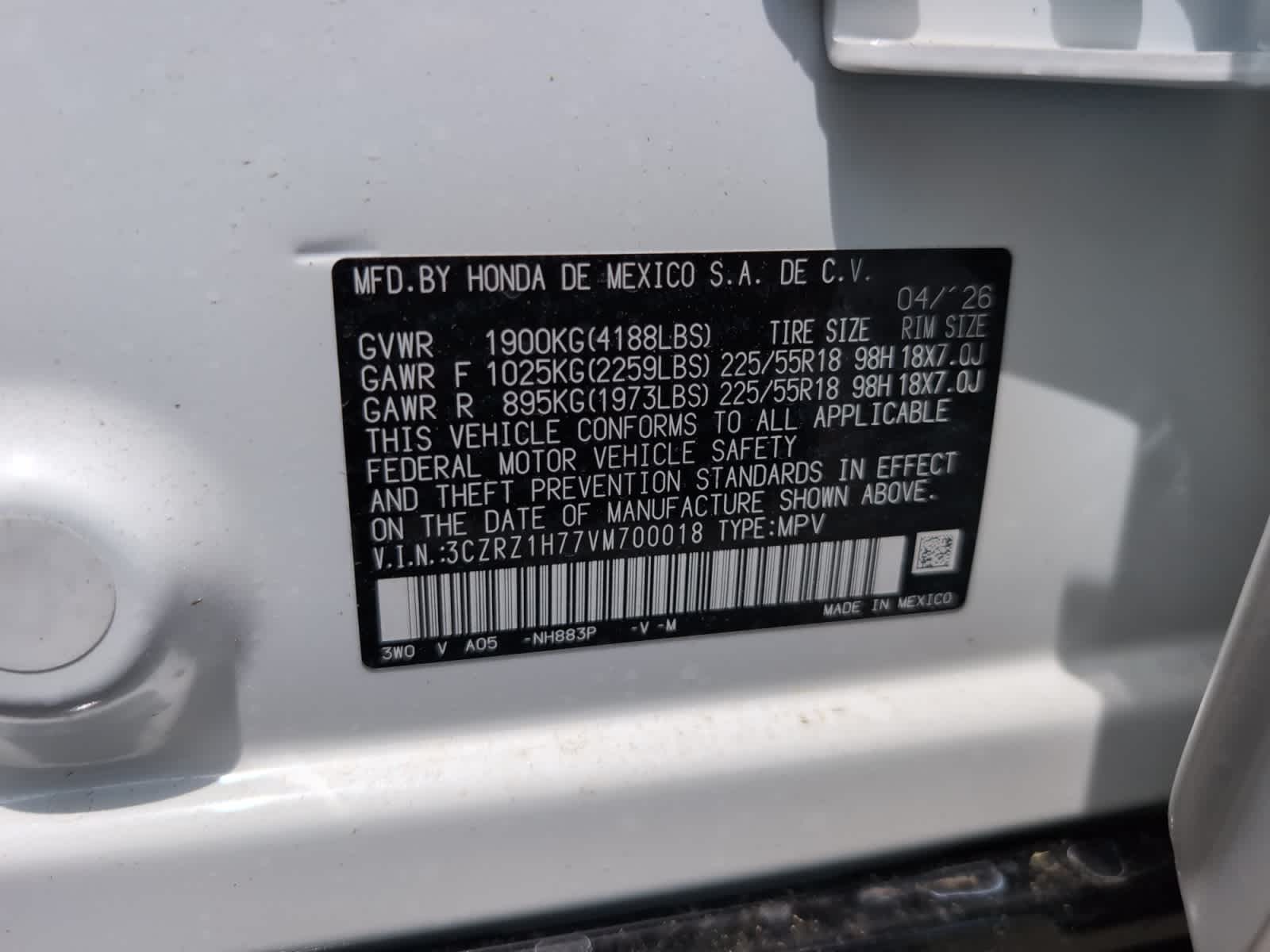 new 2027 Honda HR-V car, priced at $32,355