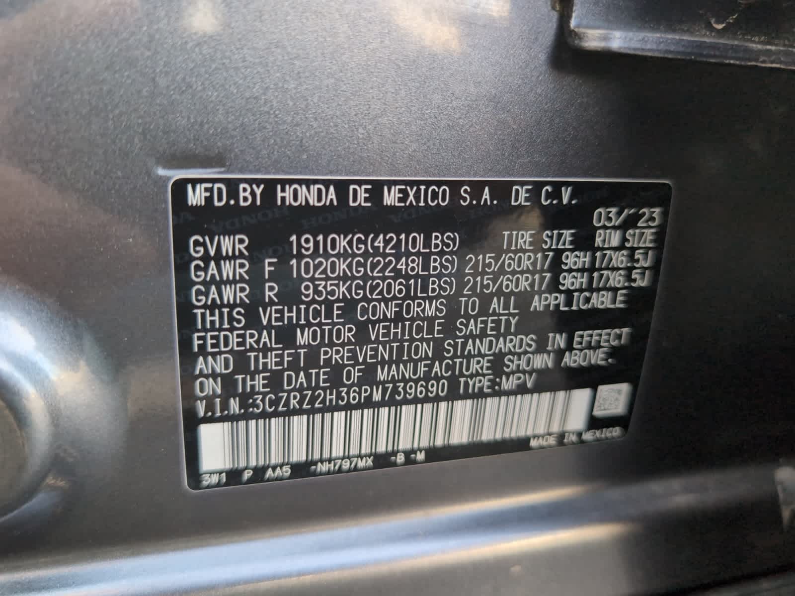 used 2023 Honda HR-V car, priced at $23,498