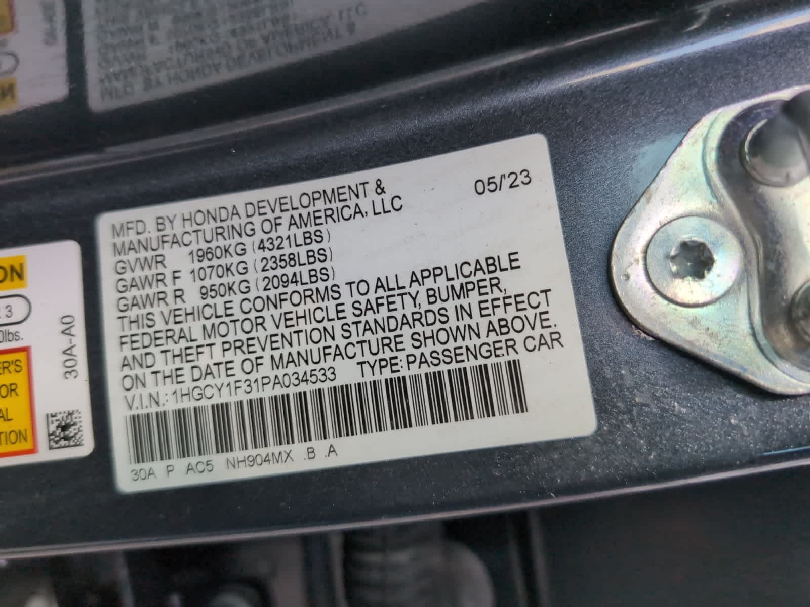 used 2023 Honda Accord car, priced at $26,061