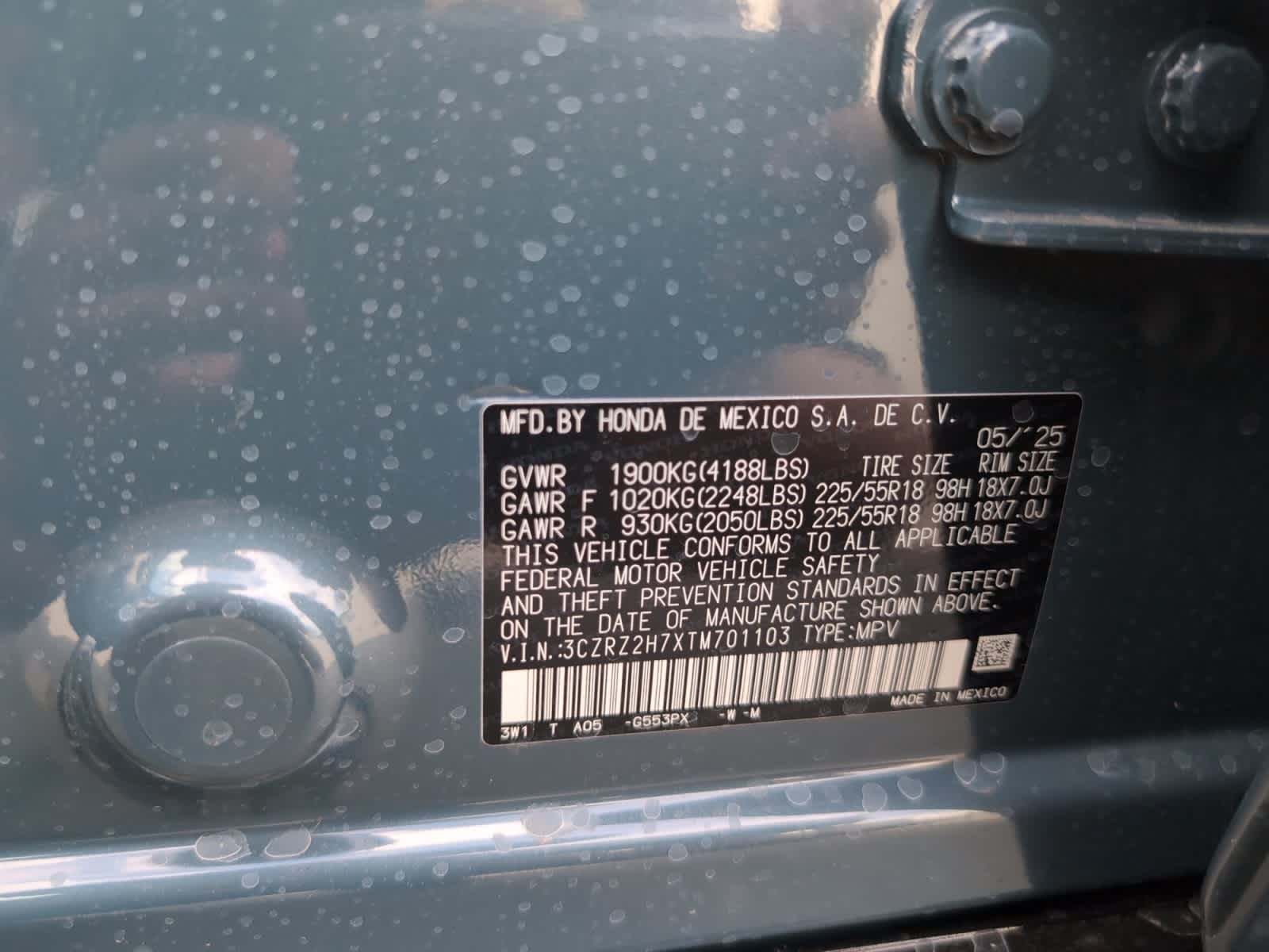 new 2026 Honda HR-V car, priced at $31,955