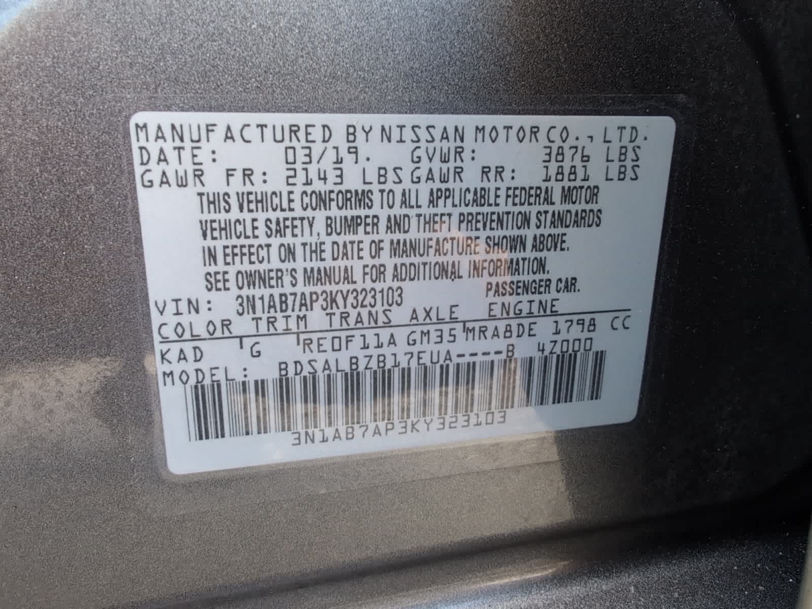 used 2019 Nissan Sentra car, priced at $9,497