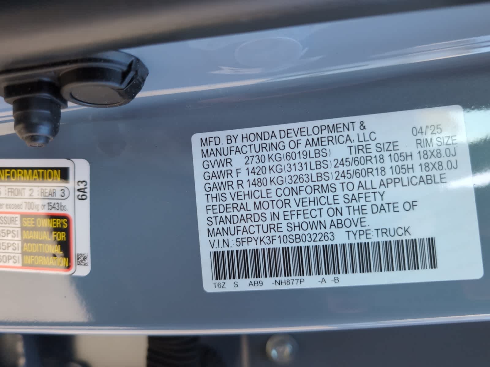 2025 Honda Ridgeline Sport - Photo 22