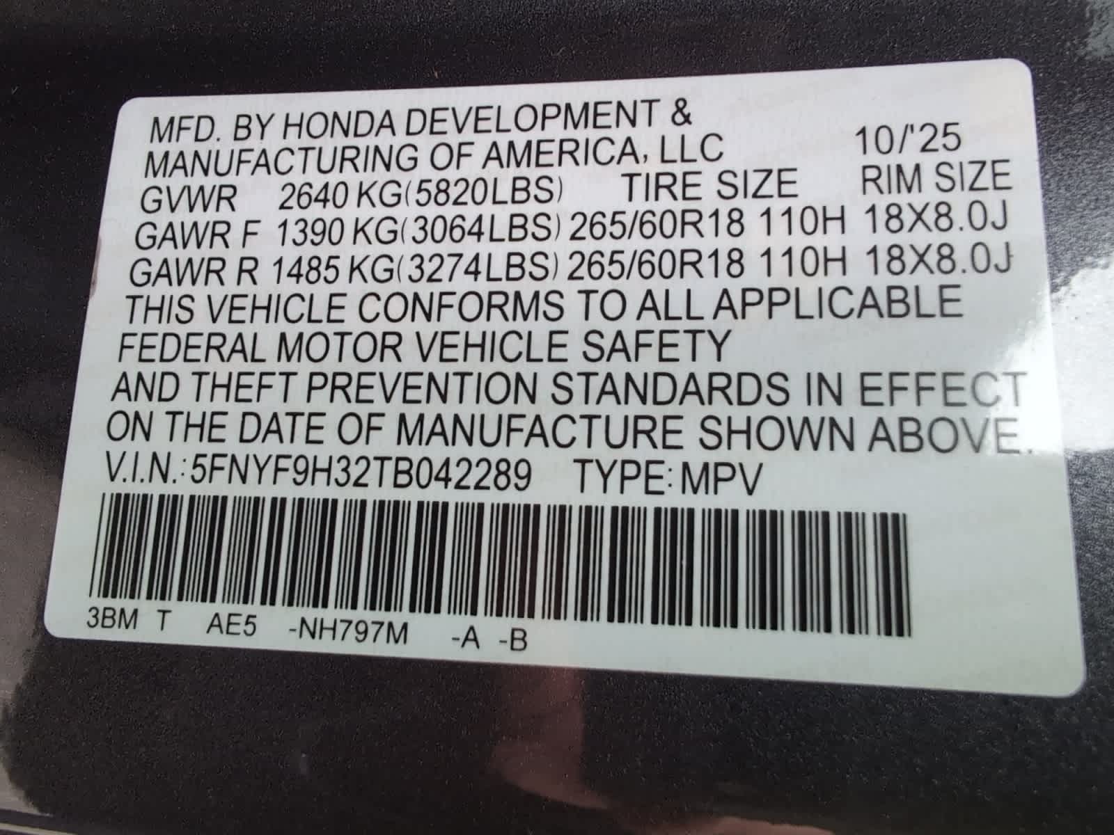 new 2026 Honda Passport car, priced at $46,755