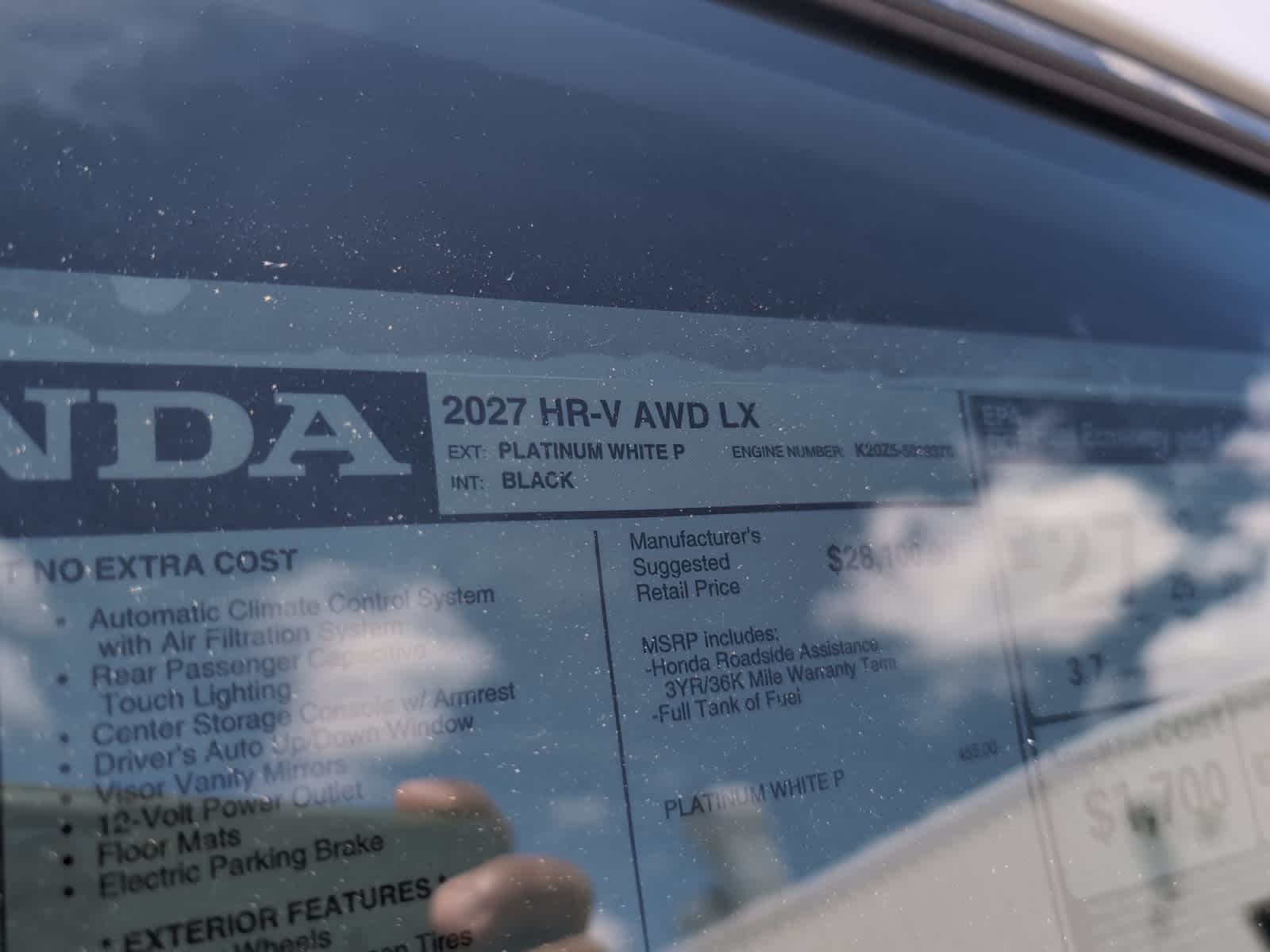 new 2027 Honda HR-V car, priced at $30,005