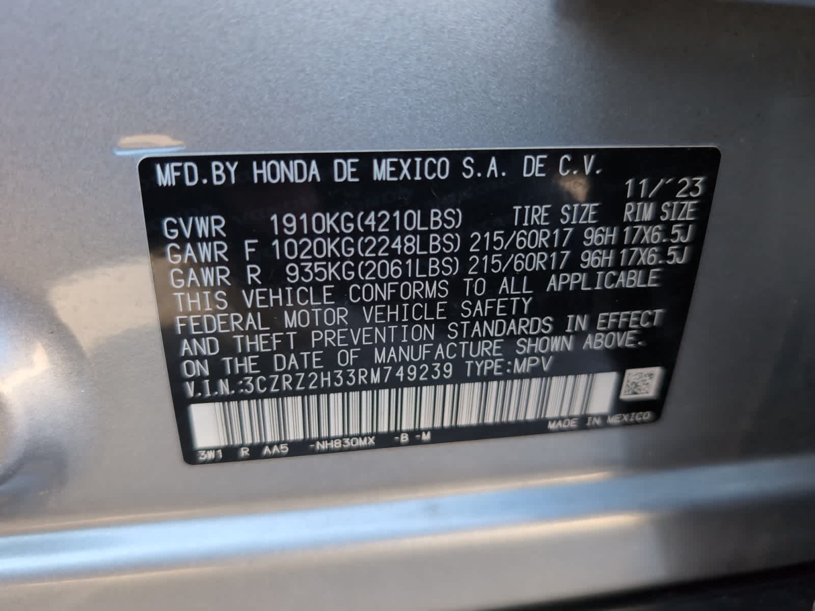 used 2024 Honda HR-V car, priced at $24,498