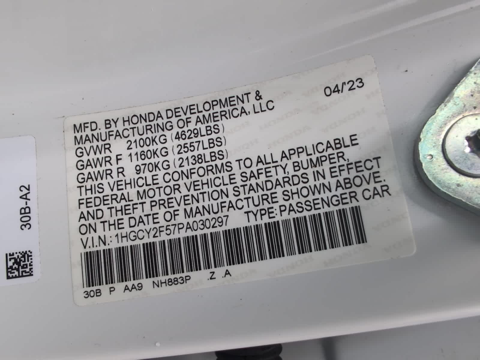 used 2023 Honda Accord Hybrid car, priced at $26,282