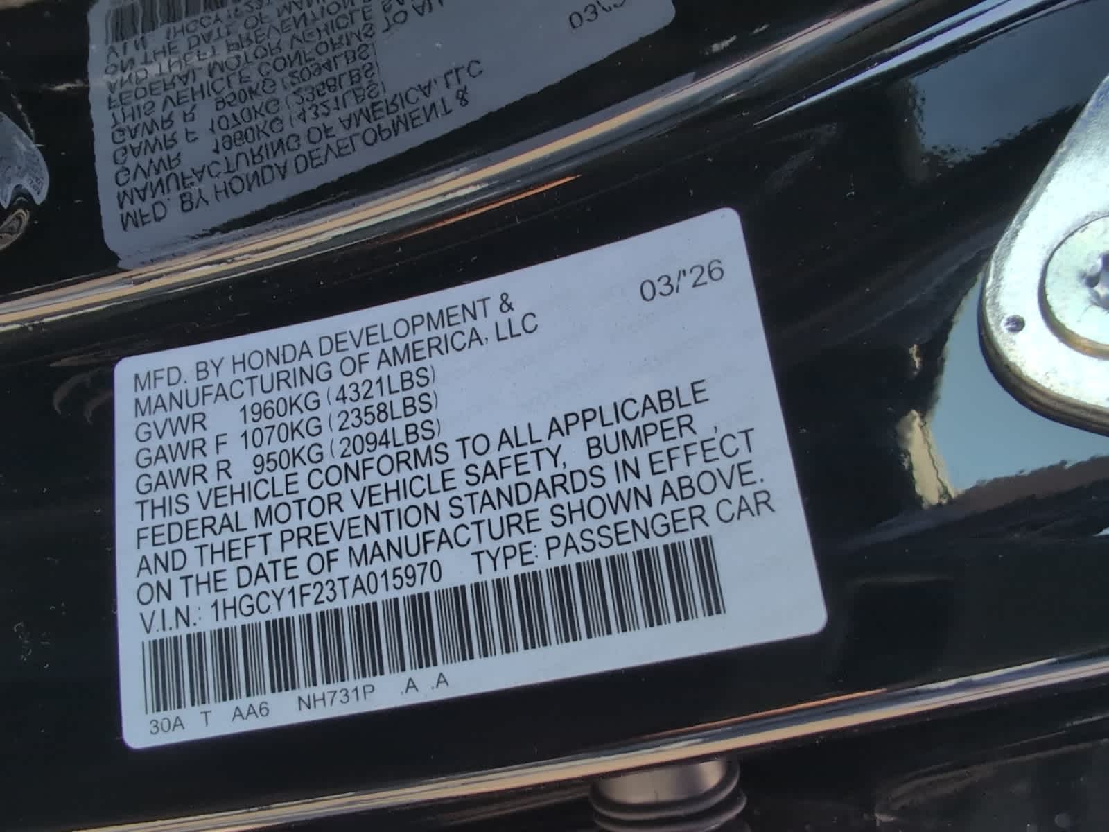 new 2026 Honda Accord car, priced at $29,815