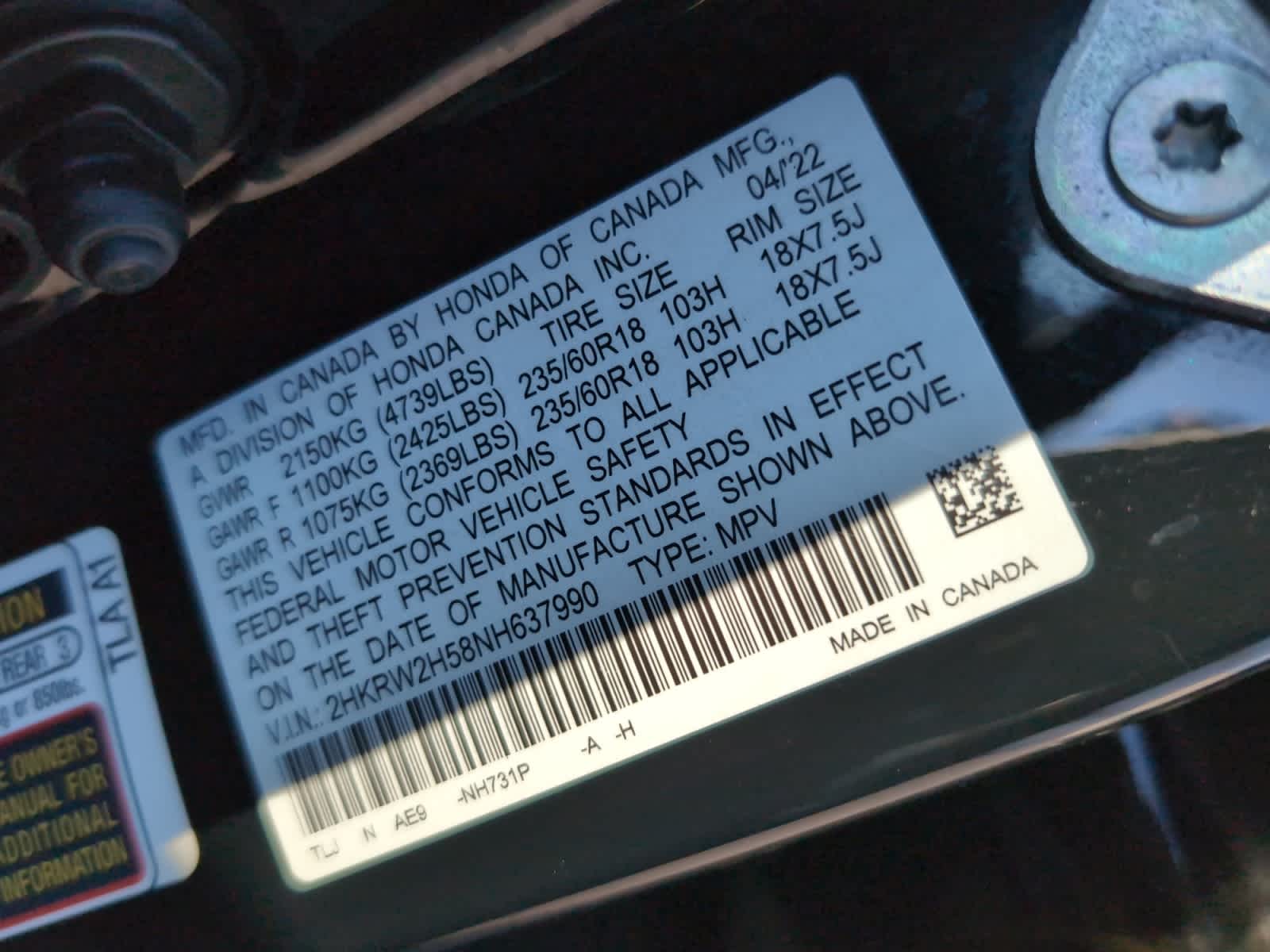 used 2022 Honda CR-V car, priced at $21,398