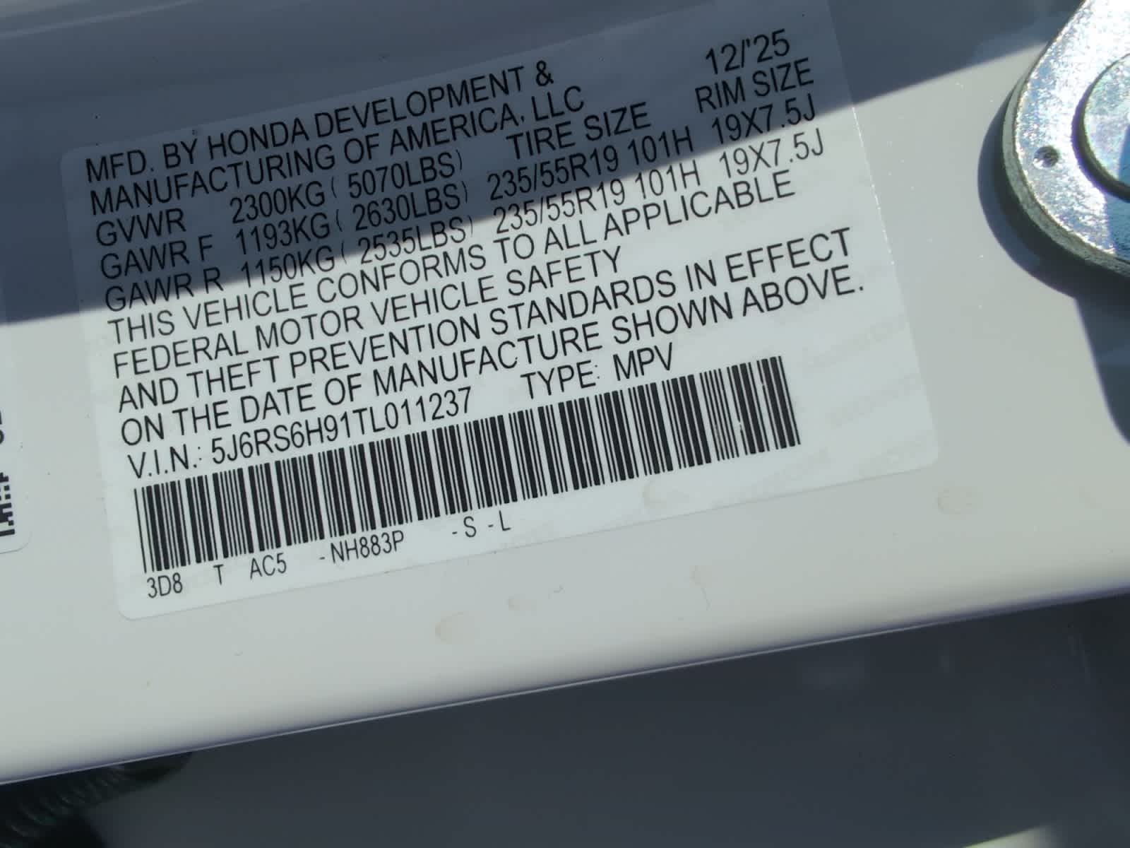 new 2026 Honda CR-V Hybrid car, priced at $44,155