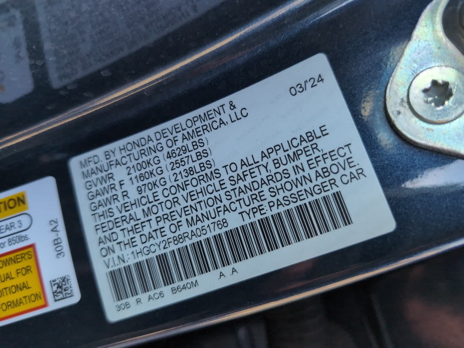 used 2024 Honda Accord Hybrid car, priced at $30,517