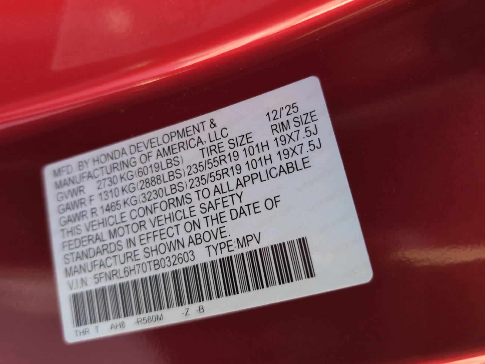 new 2026 Honda Odyssey car, priced at $45,845