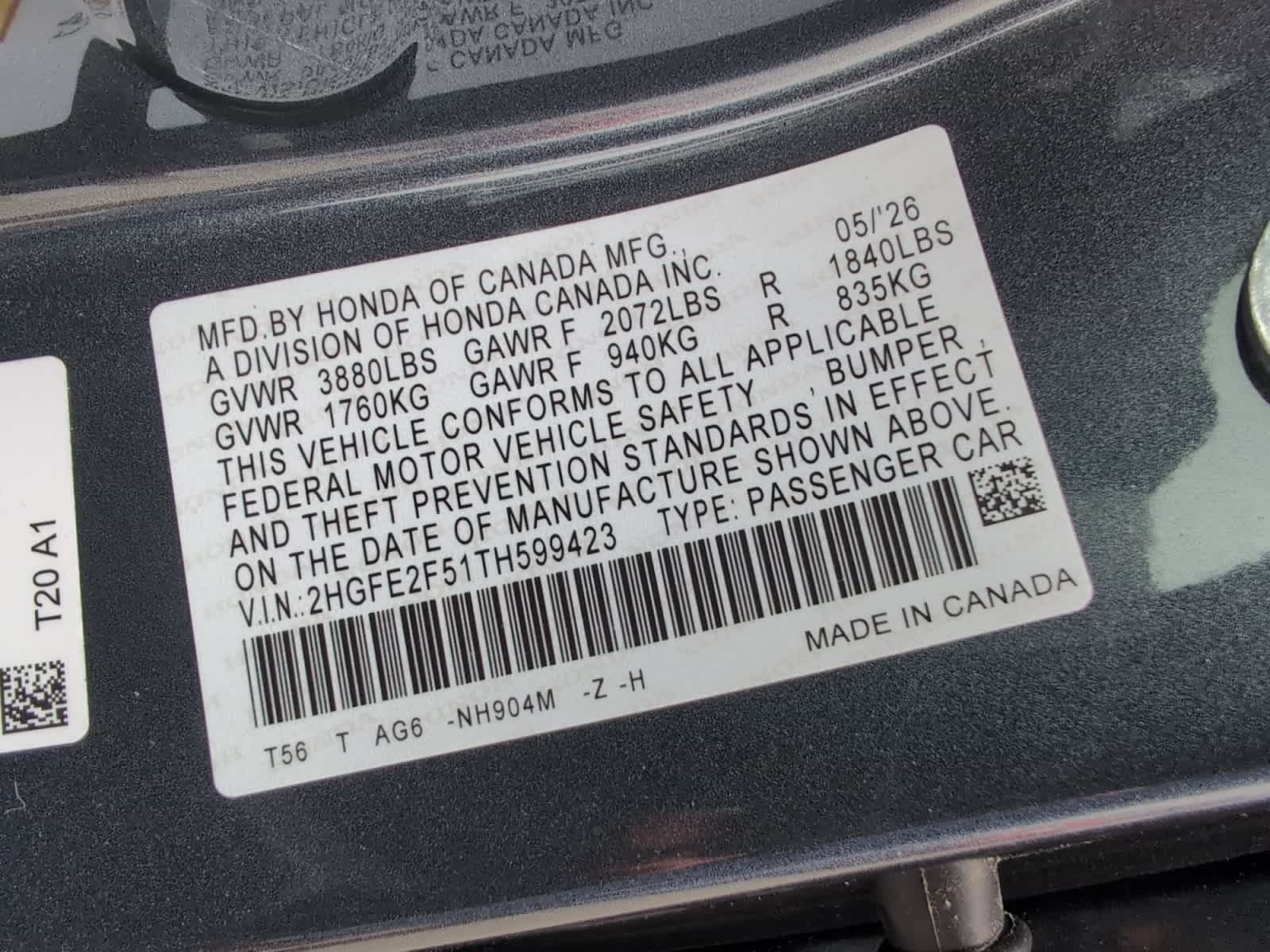 new 2026 Honda Civic car, priced at $27,890