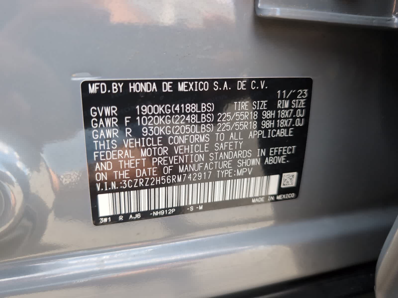 used 2024 Honda HR-V car, priced at $27,544