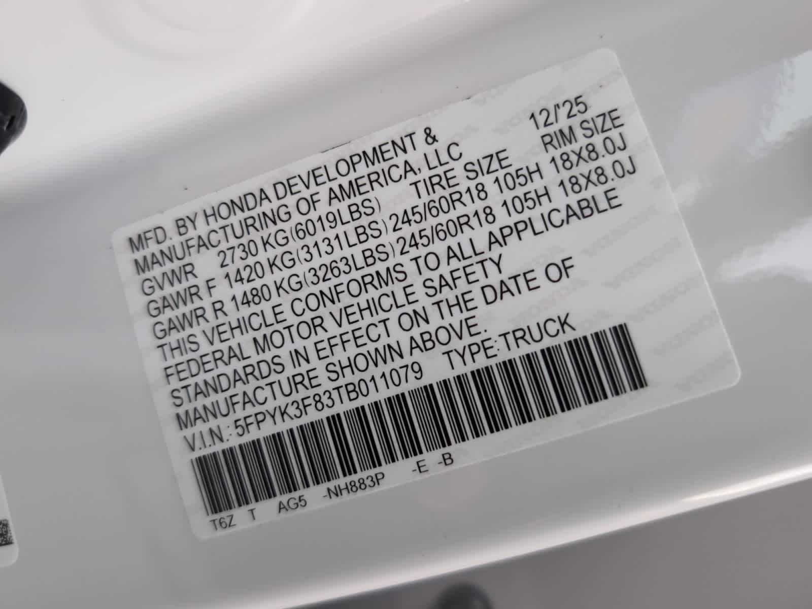 new 2026 Honda Ridgeline car, priced at $49,145