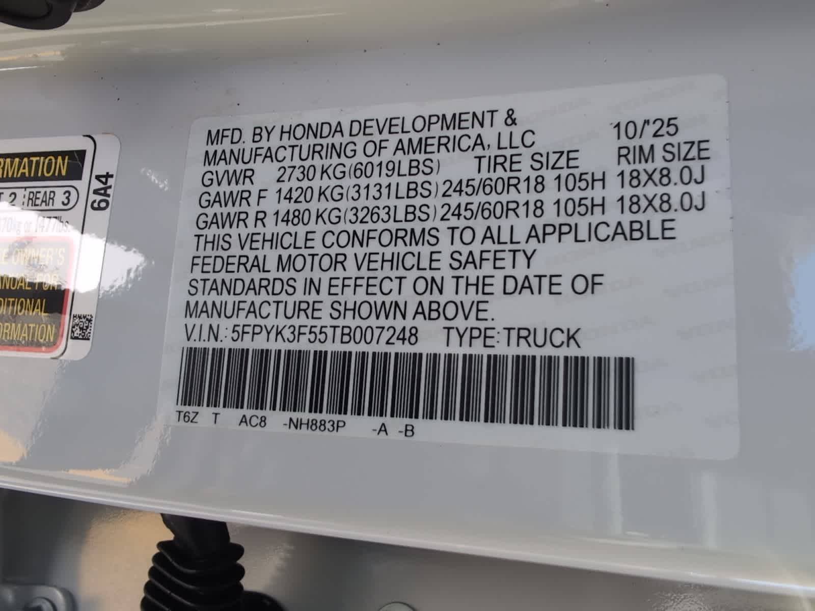 new 2026 Honda Ridgeline car, priced at $45,345