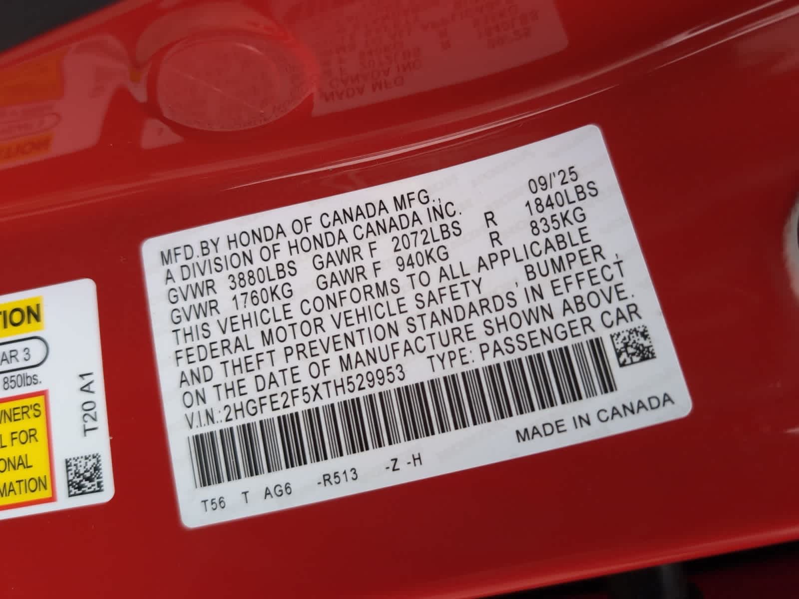 new 2026 Honda Civic car, priced at $27,790