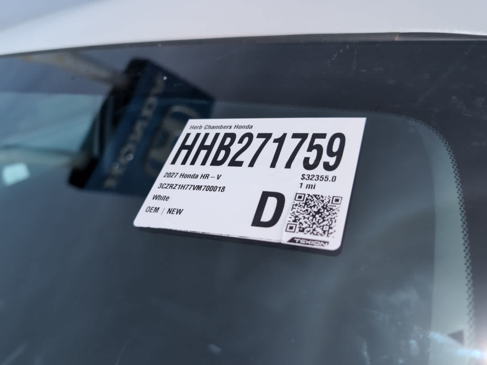 new 2027 Honda HR-V car, priced at $32,355