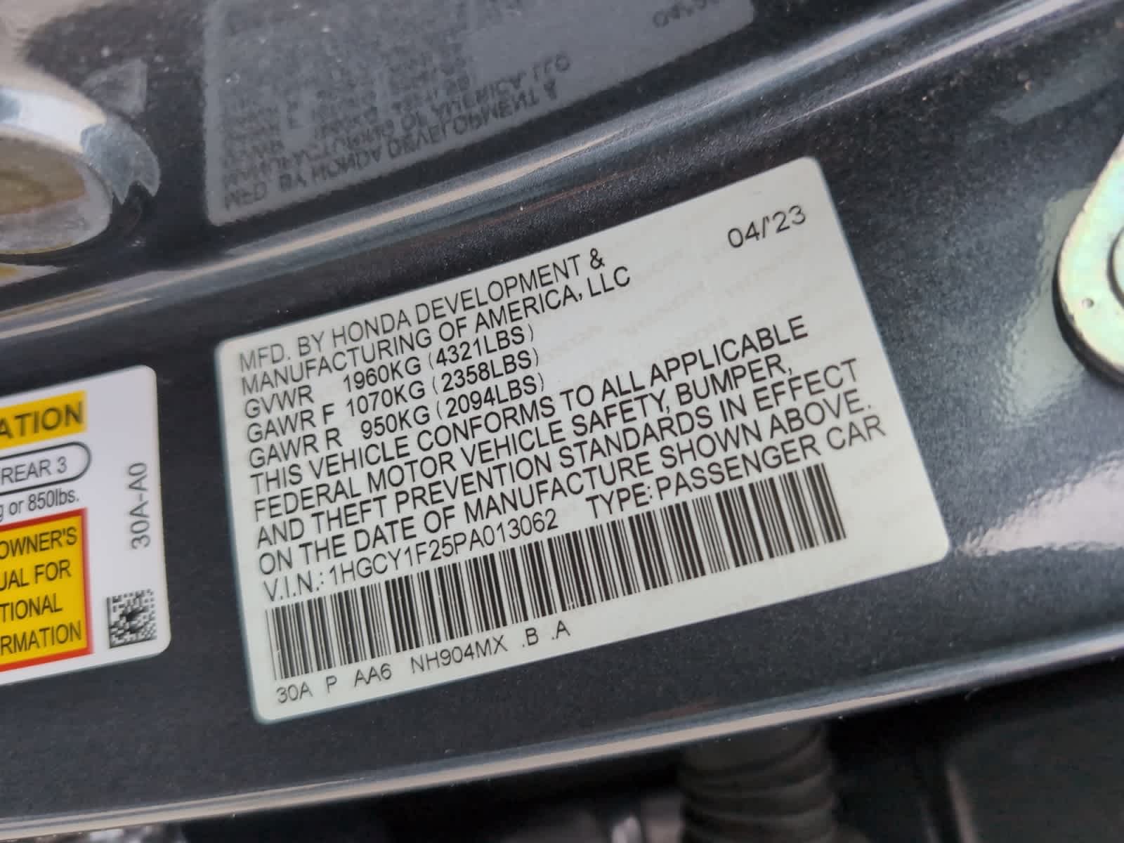 used 2023 Honda Accord car, priced at $22,562