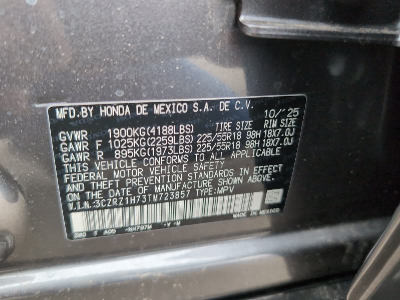 new 2026 Honda HR-V car, priced at $31,500