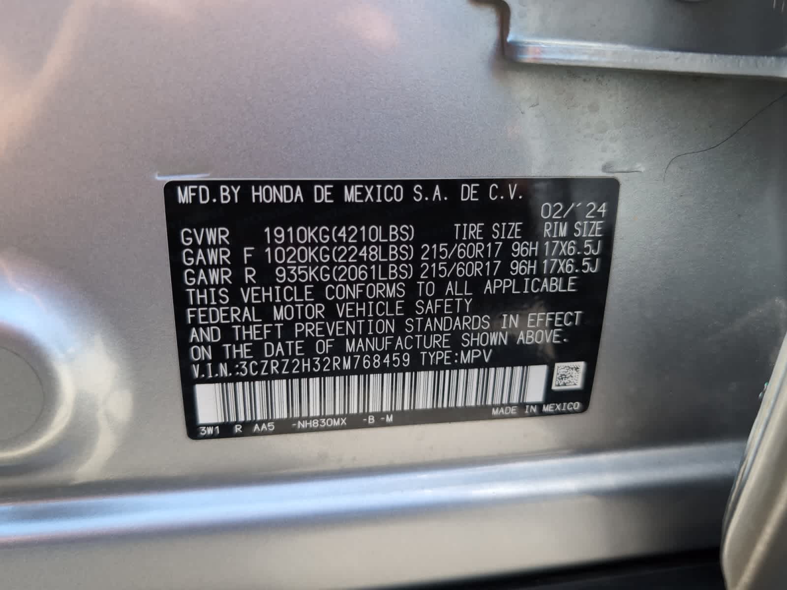 used 2024 Honda HR-V car, priced at $25,849