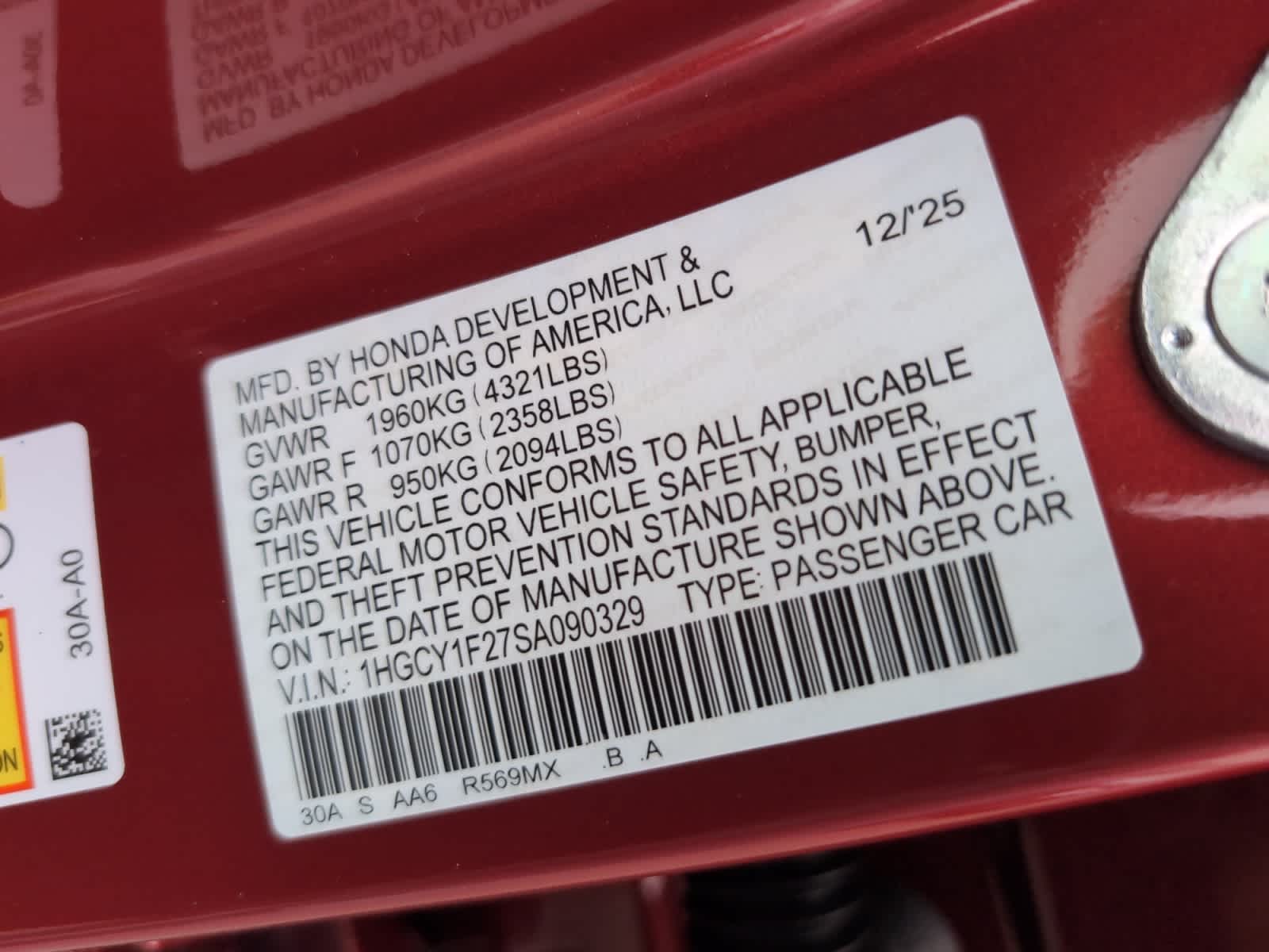 new 2025 Honda Accord car, priced at $29,945