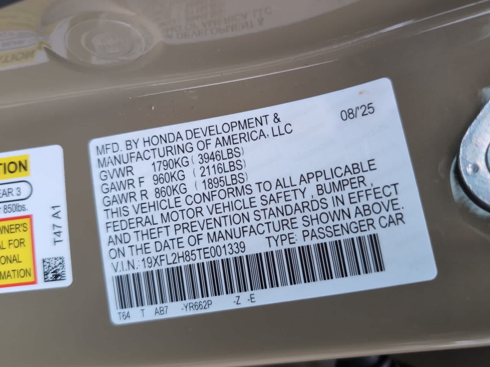 used 2026 Honda Civic car, priced at $27,655