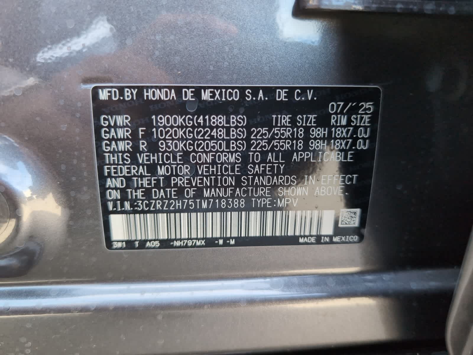 new 2026 Honda HR-V car, priced at $31,500