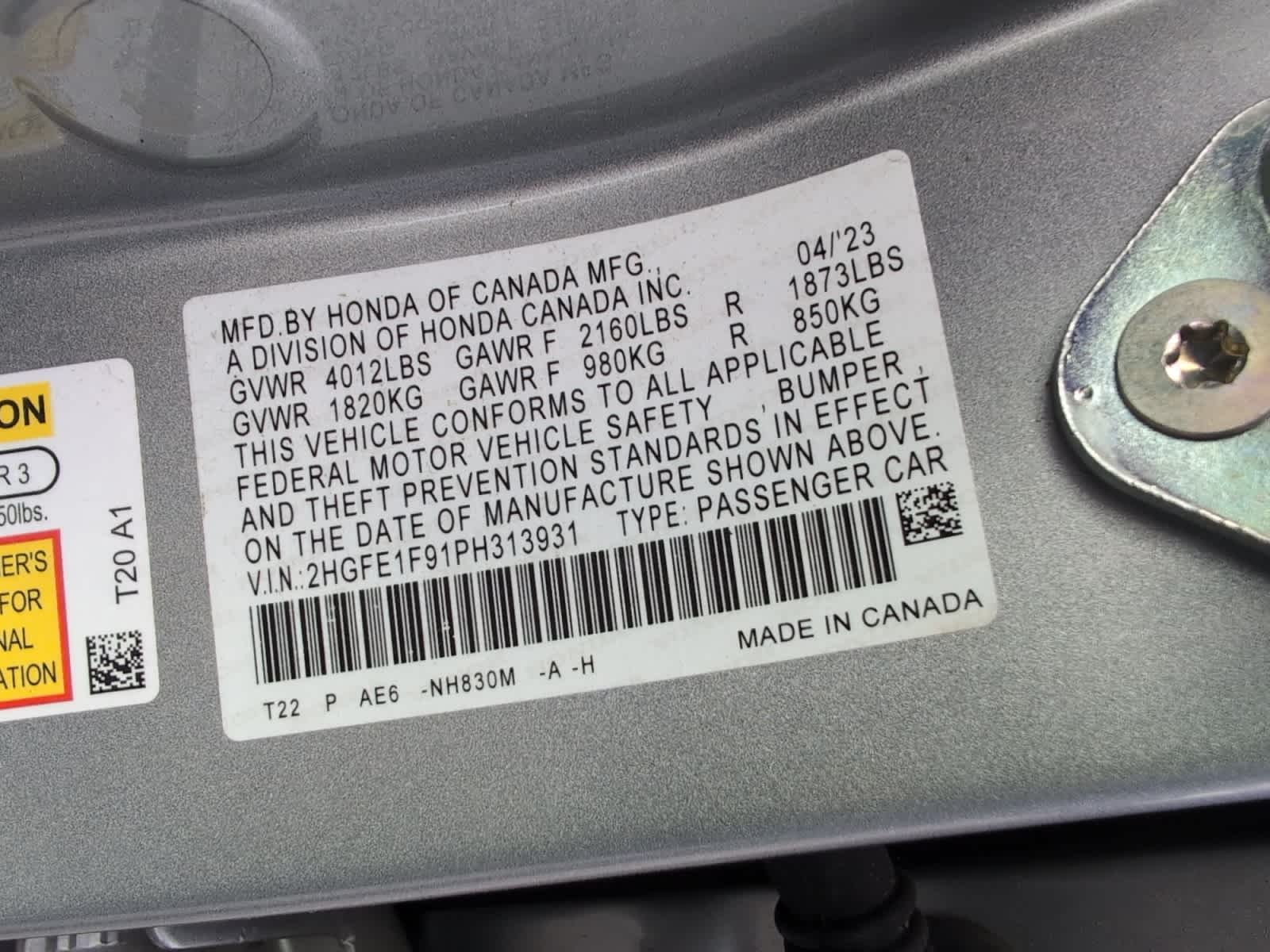 used 2023 Honda Civic car, priced at $25,202