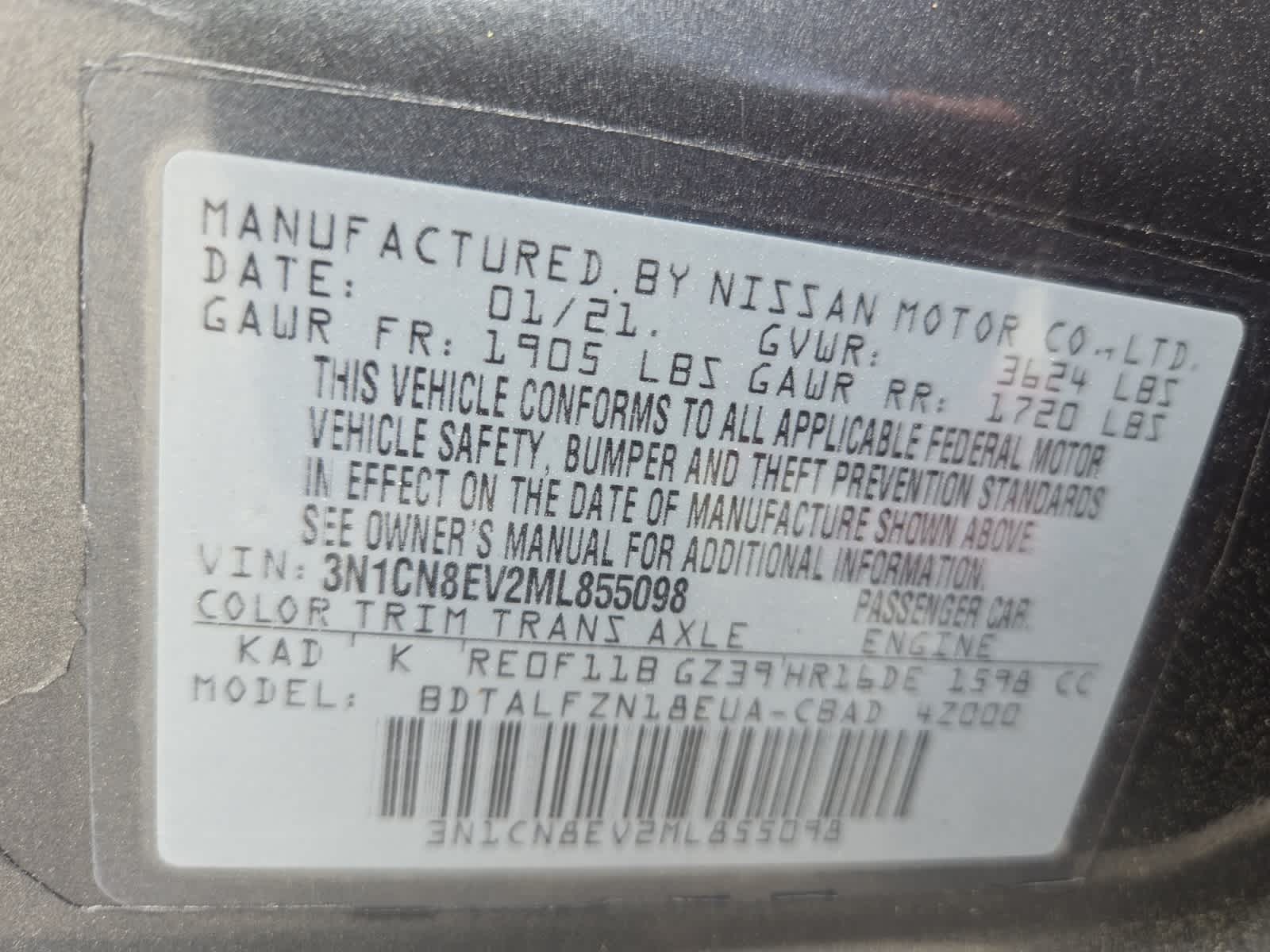used 2021 Nissan Versa car, priced at $12,298