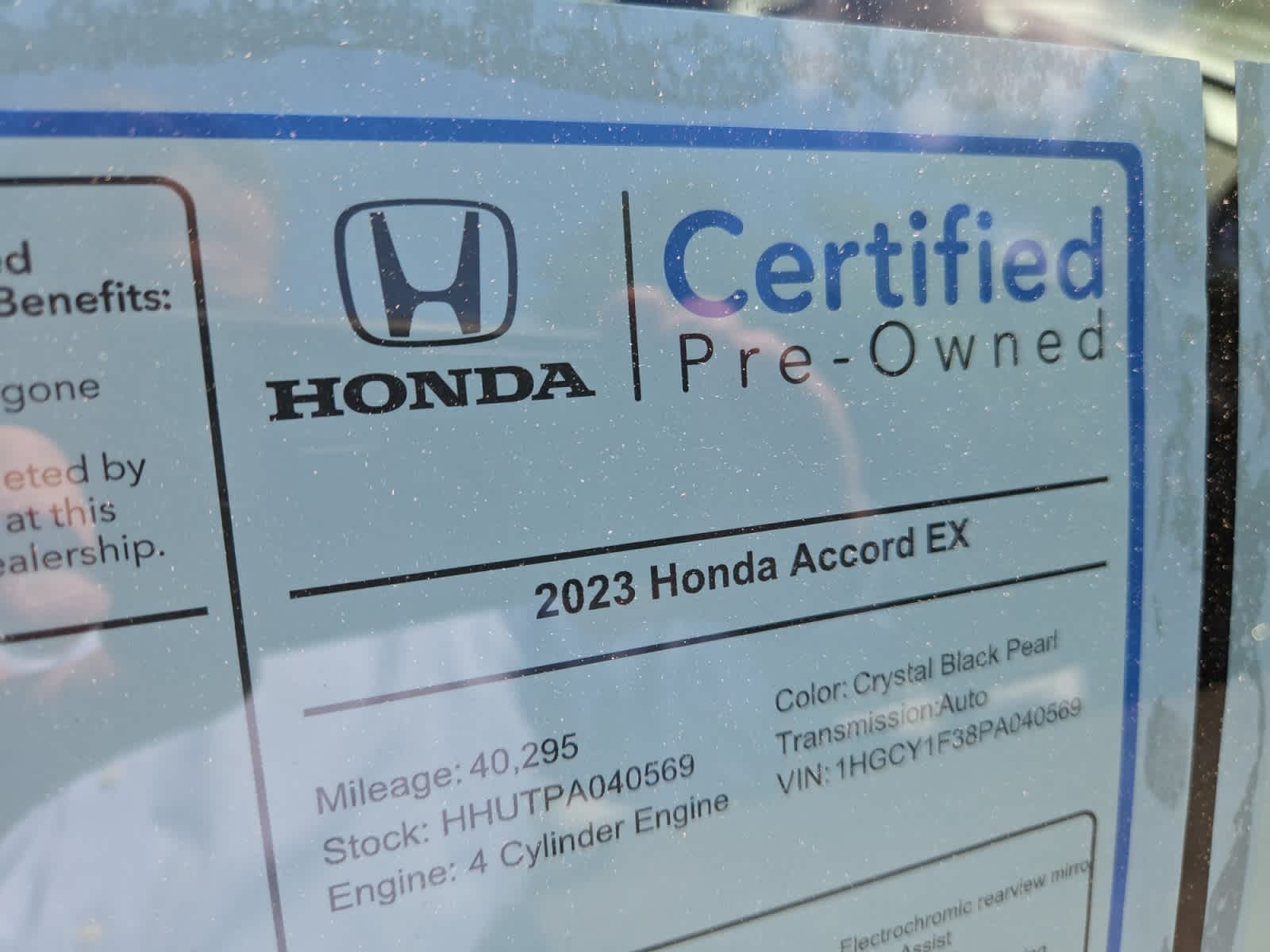 used 2023 Honda Accord car, priced at $24,698