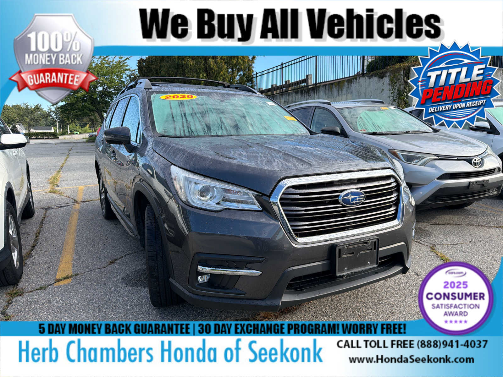 Magnetite Gray Metallic 2020 Subaru Ascent SUV / Crossover All-Wheel Drive Continuously Variable Transmission