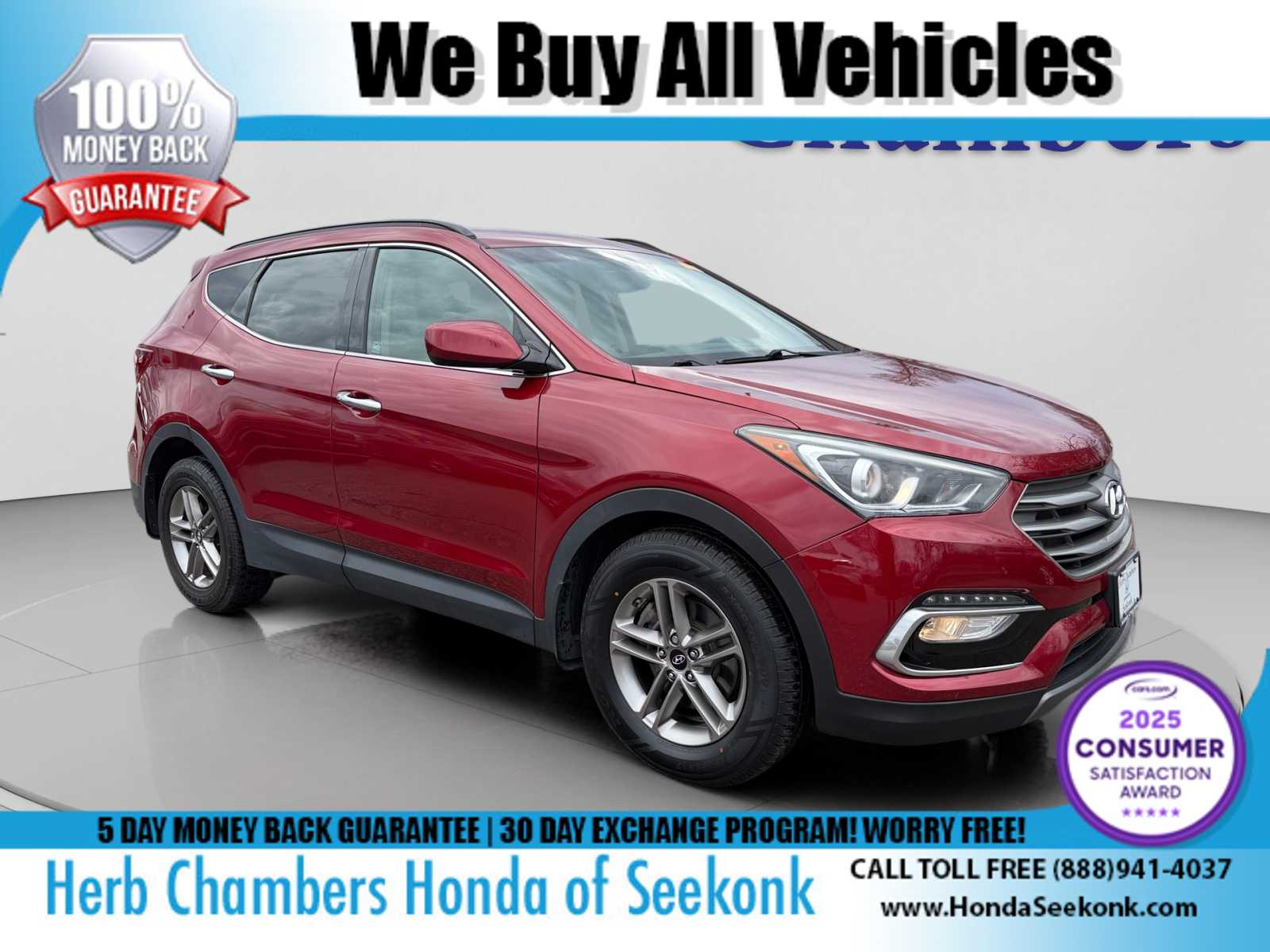 Serrano Red 2017 Hyundai Santa Fe Sport 2.4L AWD SUV / Crossover All-Wheel Drive Automatic