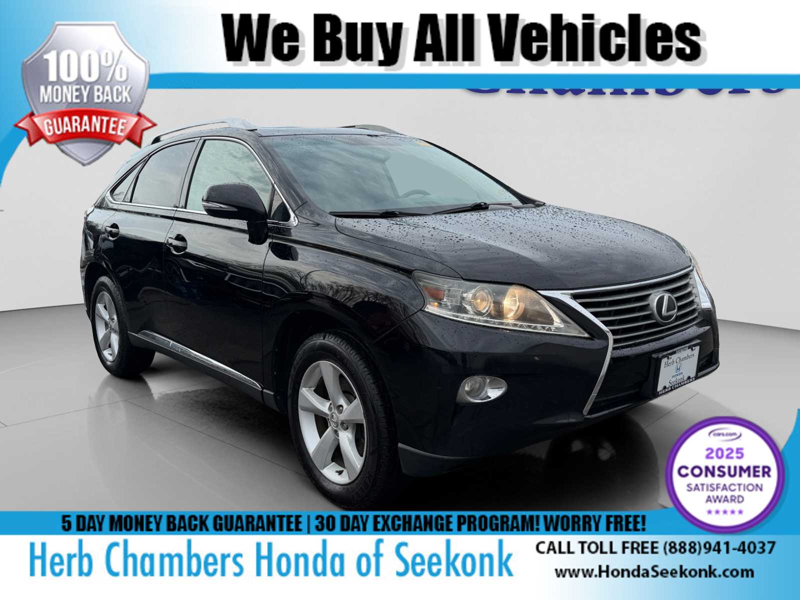 Black (Obsidian) 2015 Lexus RX 350 AWD SUV / Crossover All-Wheel Drive Automatic